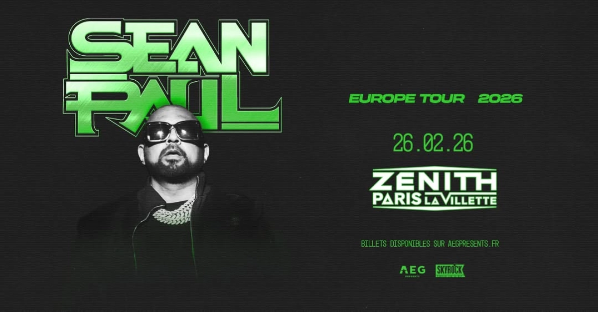 Billets Sean Paul (Zenith Paris - Paris)