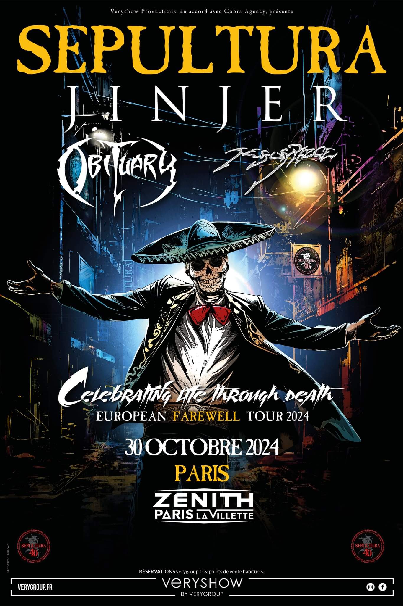Sepultura en Zenith Paris Tickets