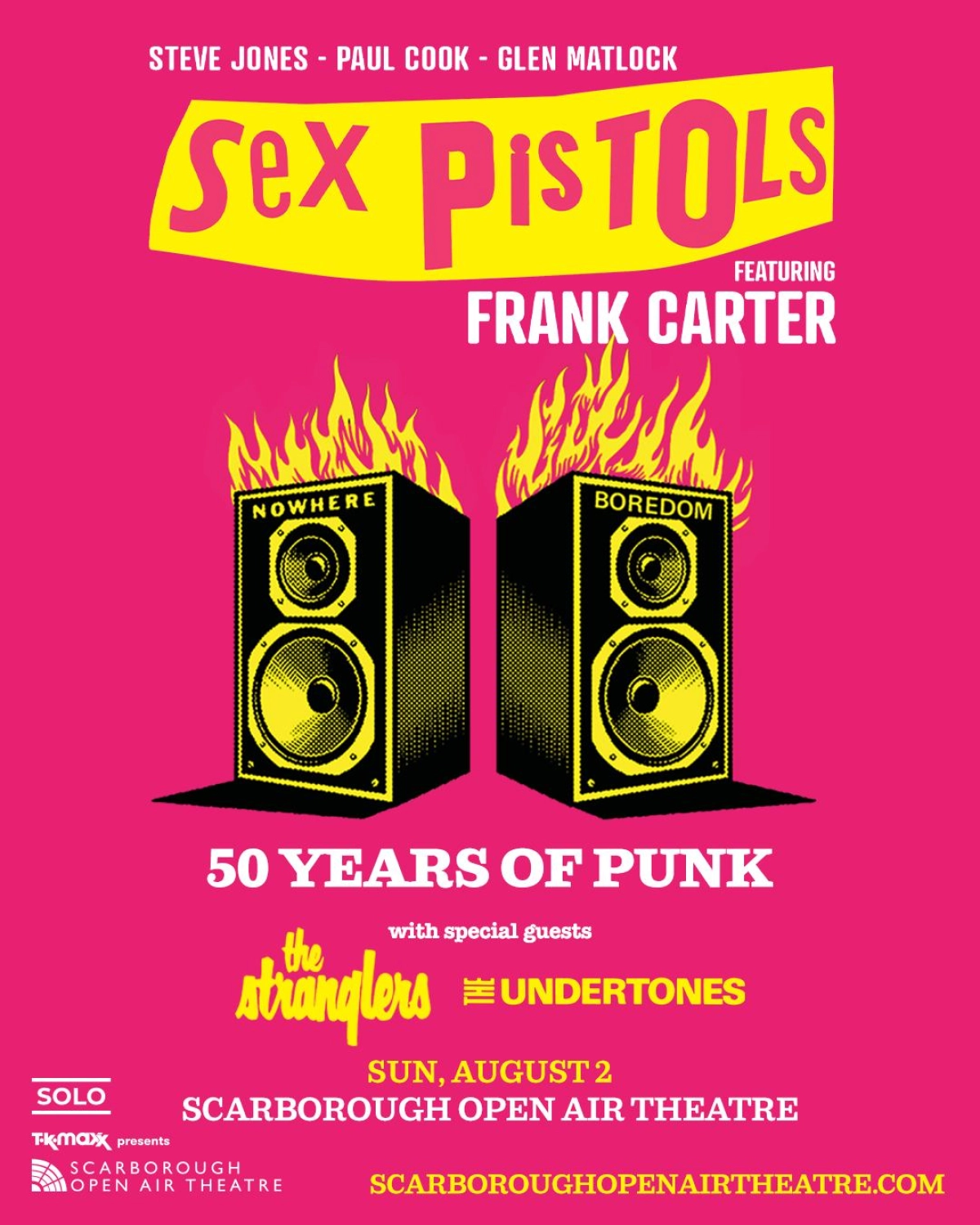 Sex Pistols Feat. Frank Carter en Scarborough Open Air Theatre Tickets