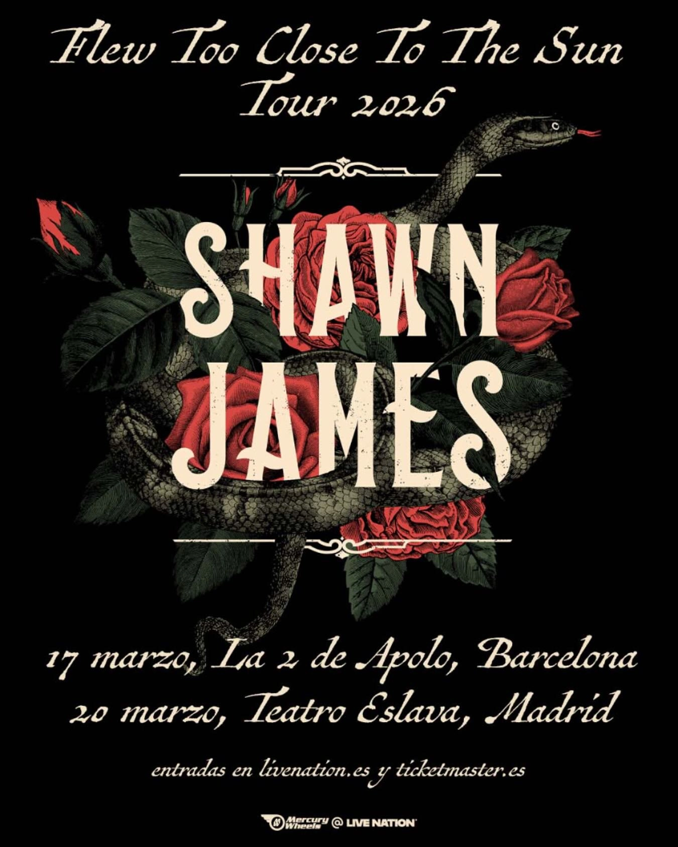 Billets Shawn James (Sala Apolo - Barcelone)