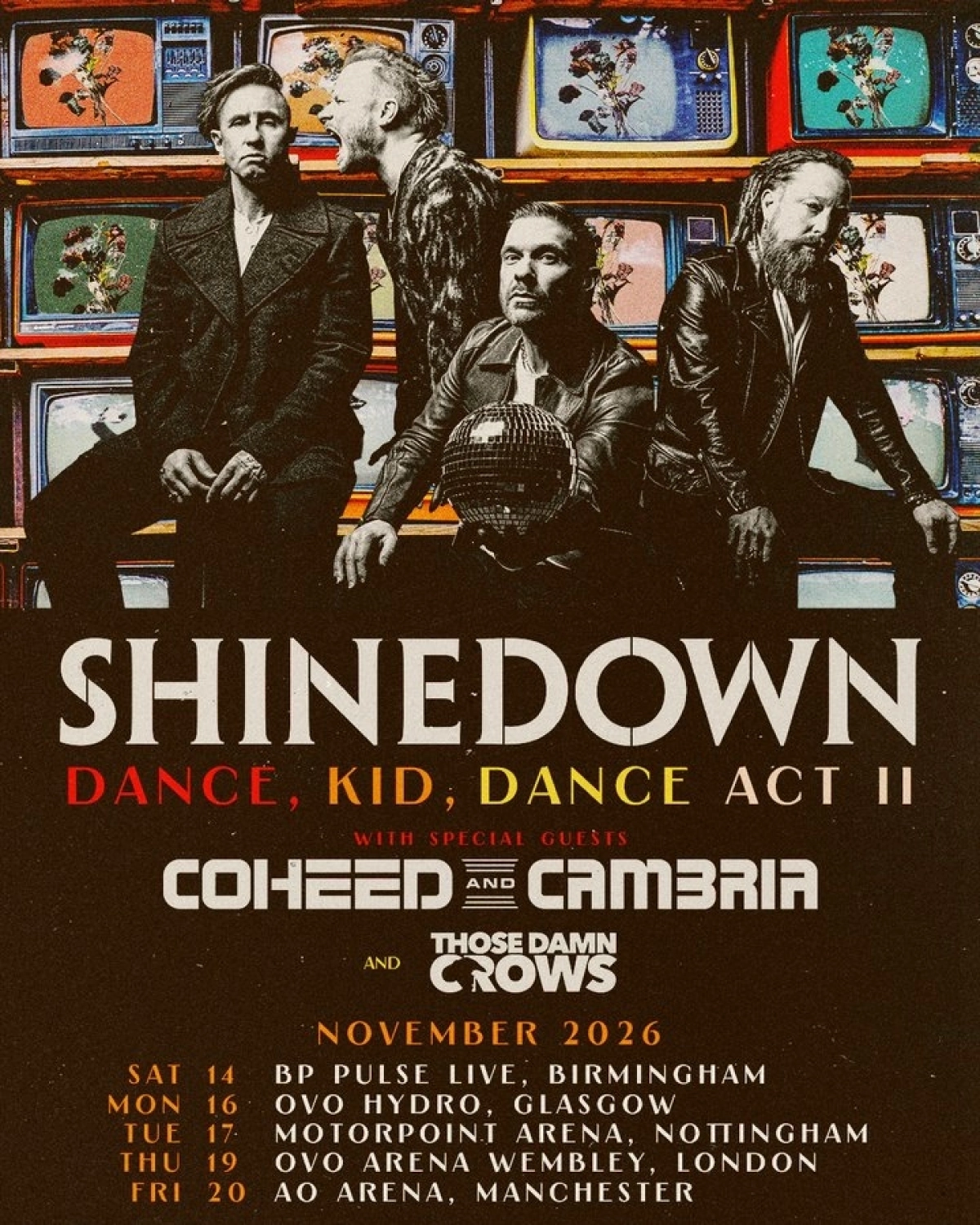 Billets Shinedown (bp pulse LIVE - Birmingham)