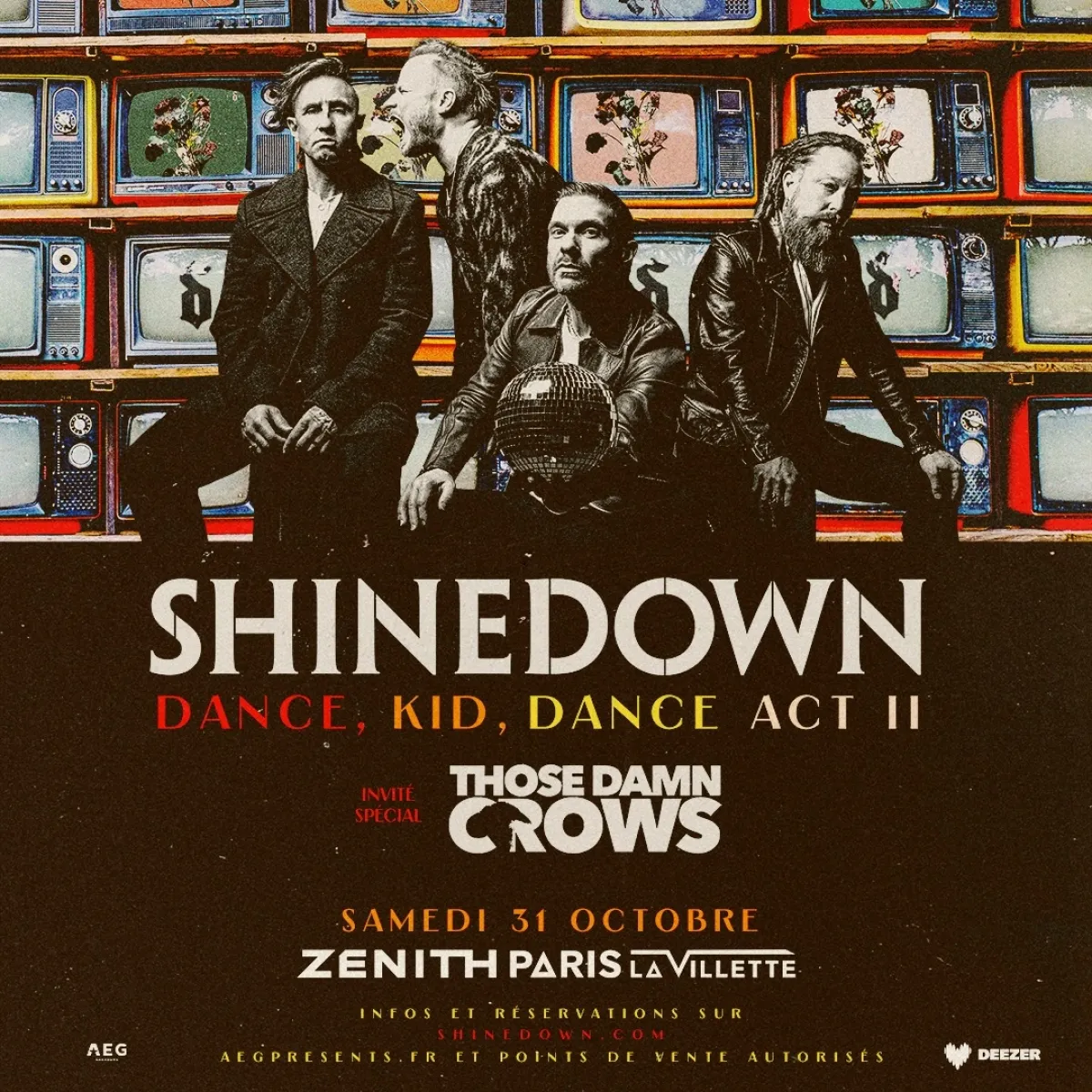 Billets Shinedown (Zenith Paris - Paris)