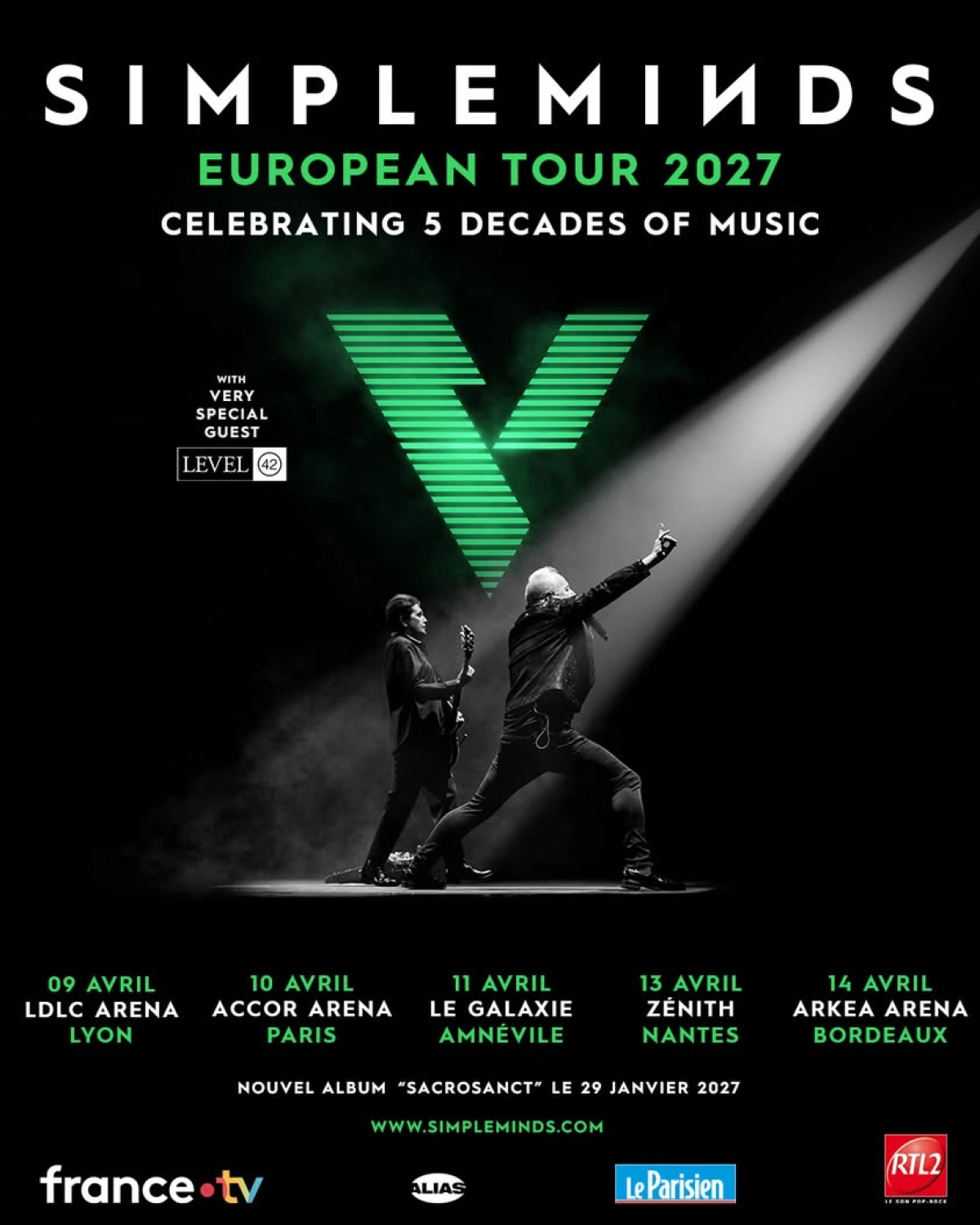 Billets Simple Minds (LDLC Arena - Lyon)