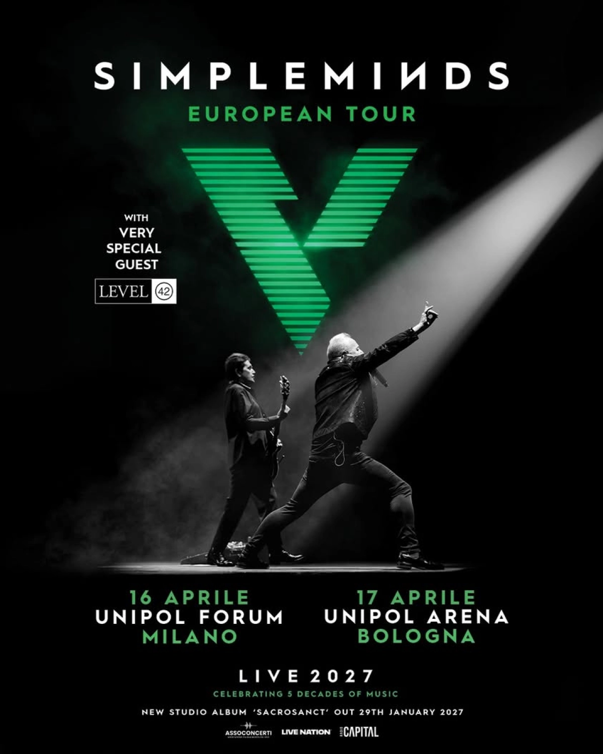 Billets Simple Minds (Unipol Arena - Bologne)