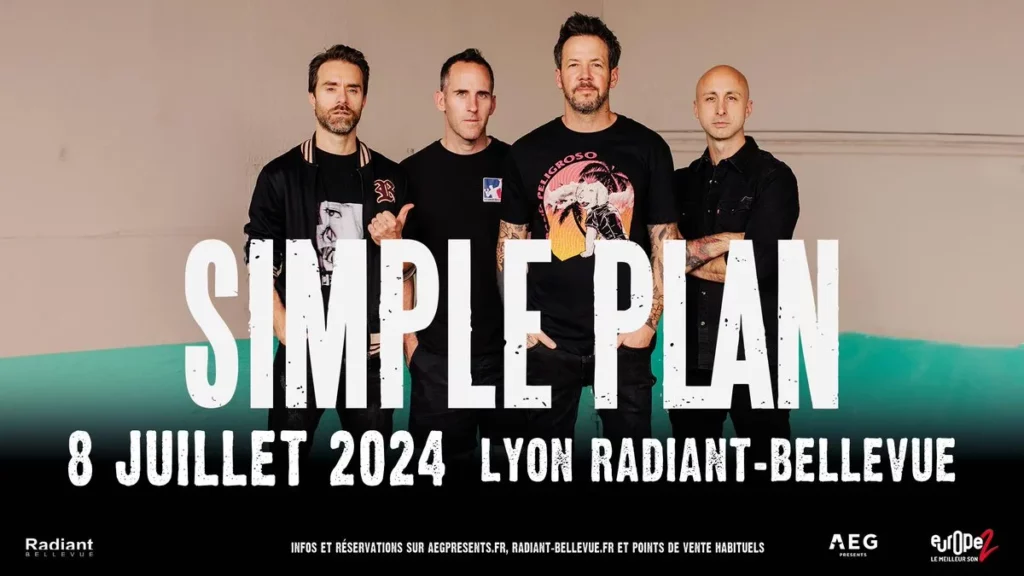 Billets Simple Plan (Radiant Bellevue - Lyon)