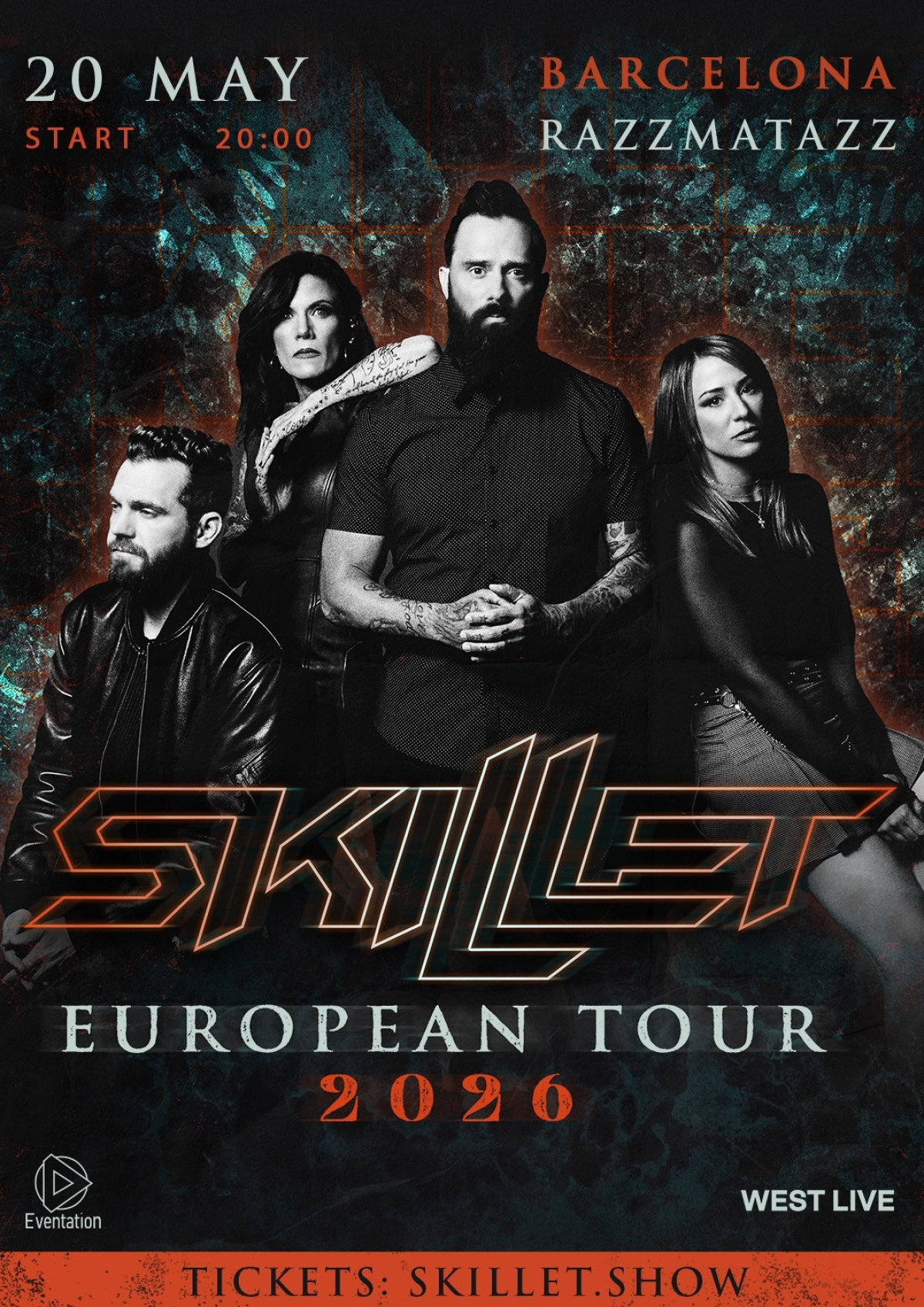 Billets Skillet (Razzmatazz - Barcelone)