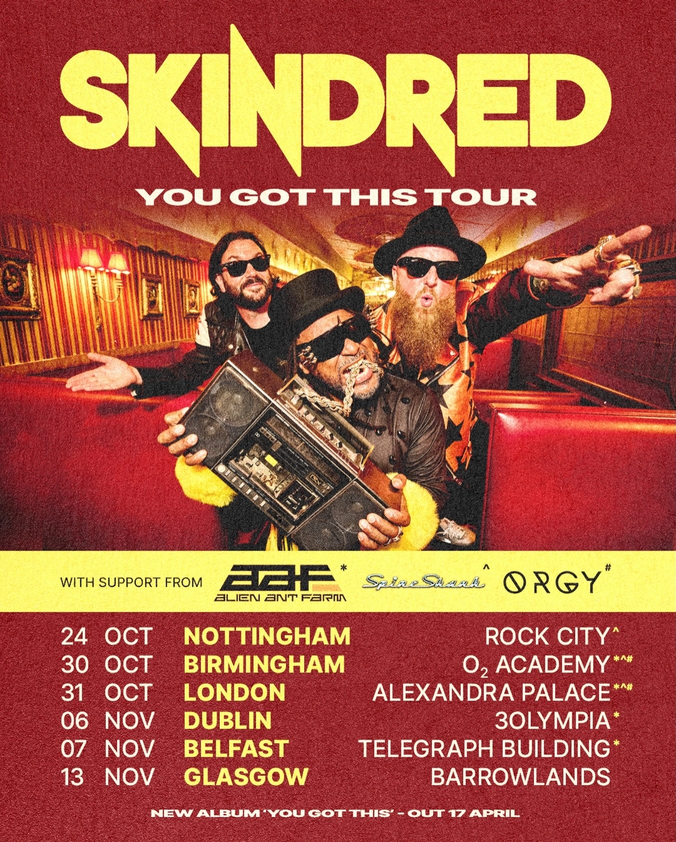 Billets Skindred (O2 Academy Birmingham - Birmingham)