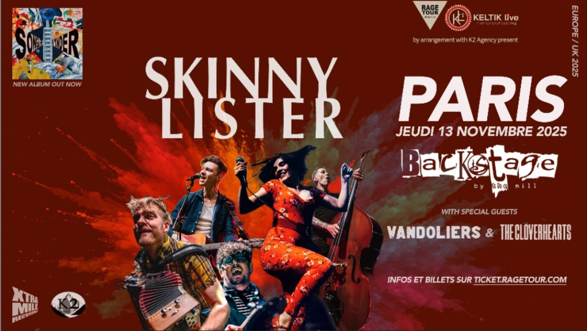 Skinny Lister - The Cloverhearts - Vandoliers at O'Sullivans Backstage By The Mill Tickets