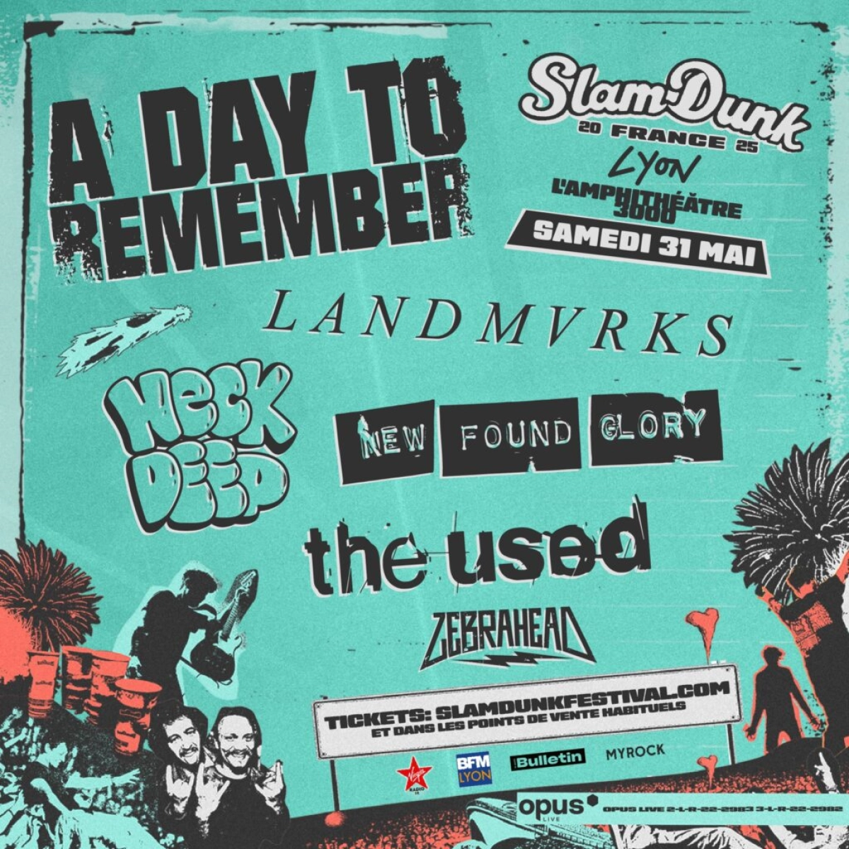 Slam Dunk Festival France - A Day To Remember - Landmvrks - ... al L'amphitheatre Tickets