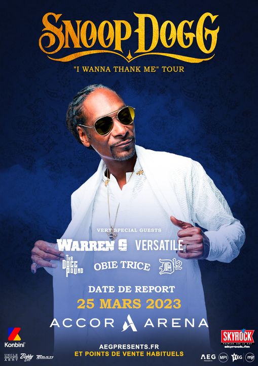 Billets Snoop Dogg (Accor Arena - Paris)