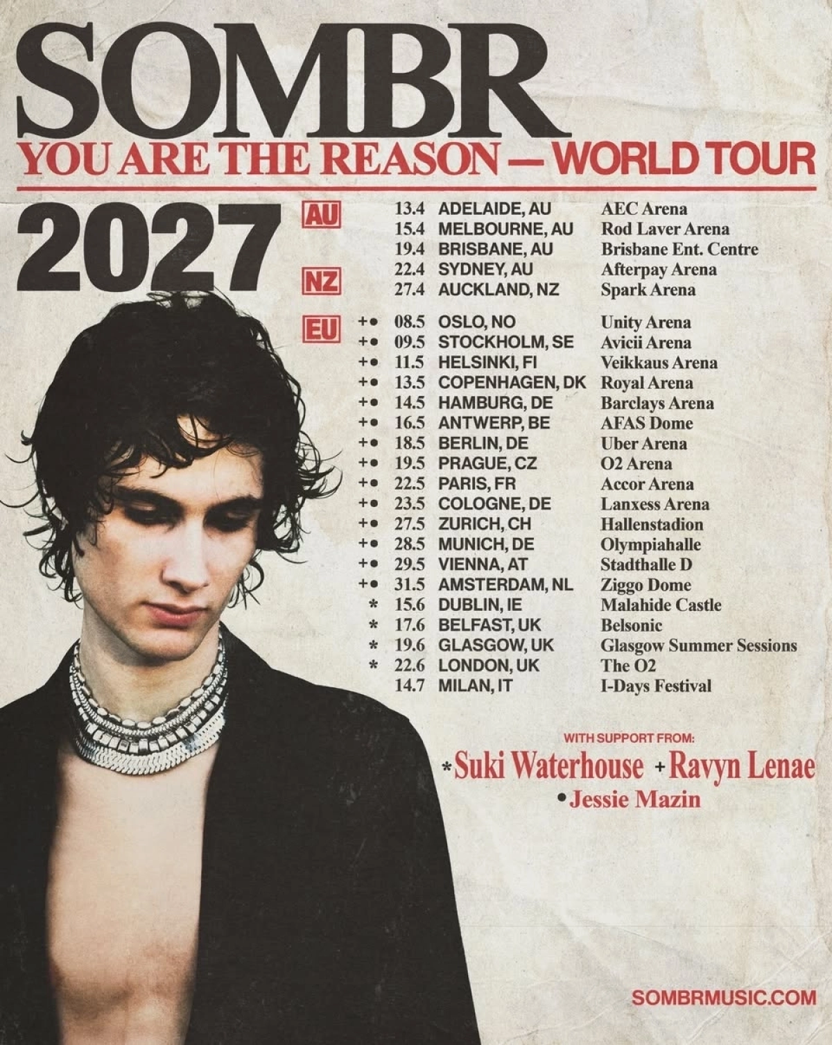 Sombr in der Barclays Arena Tickets