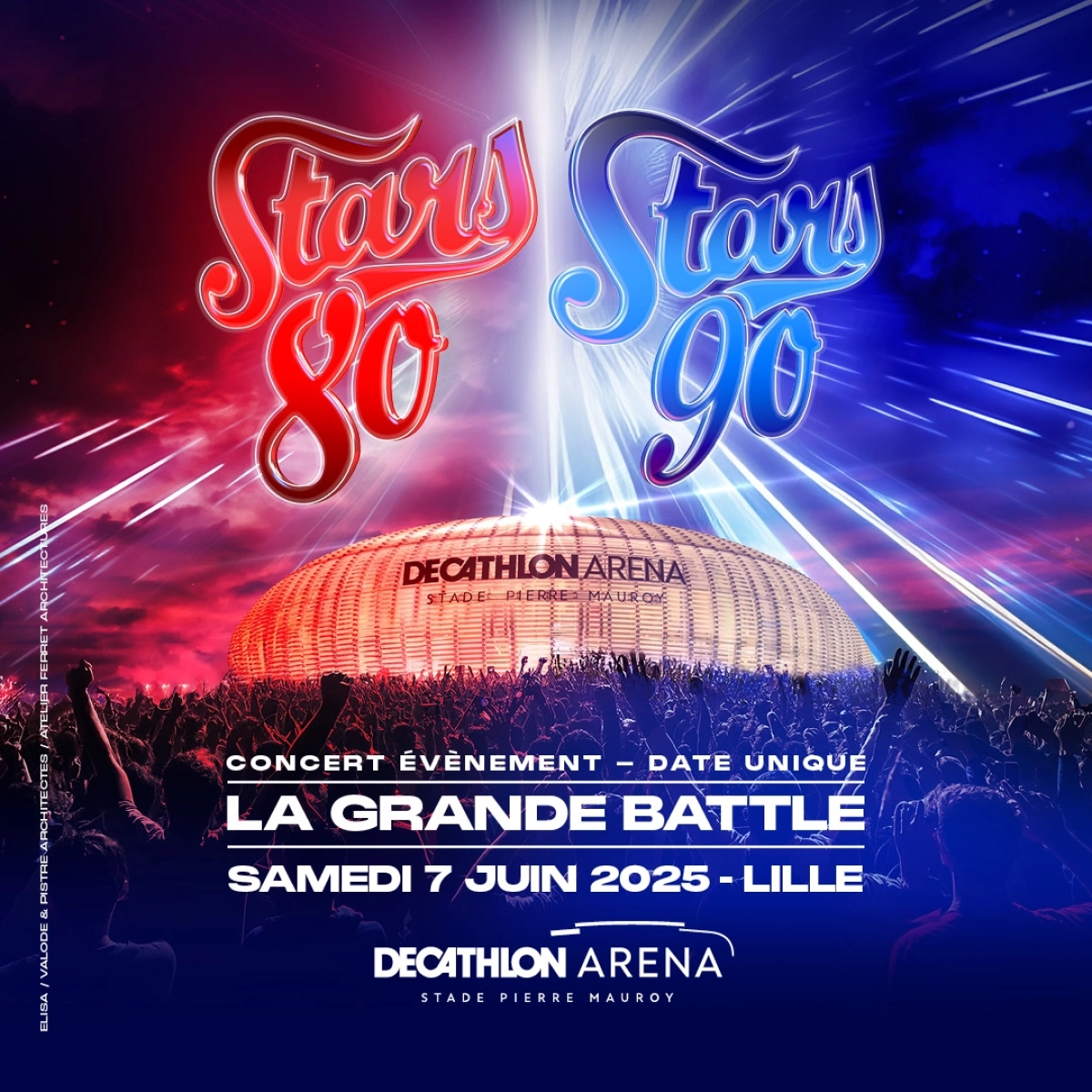 Stars 80 vs Stars 90 at Decathlon Arena - Stade Pierre Mauroy Tickets