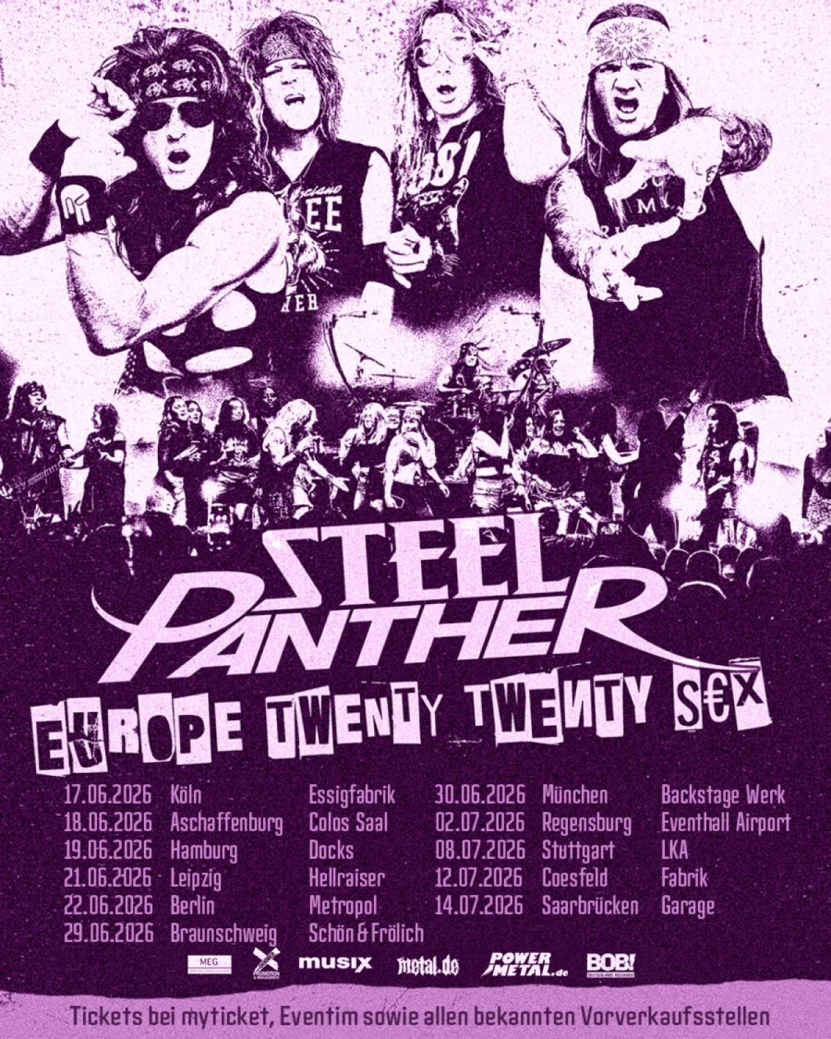 Steel Panther at X-Tra Tickets