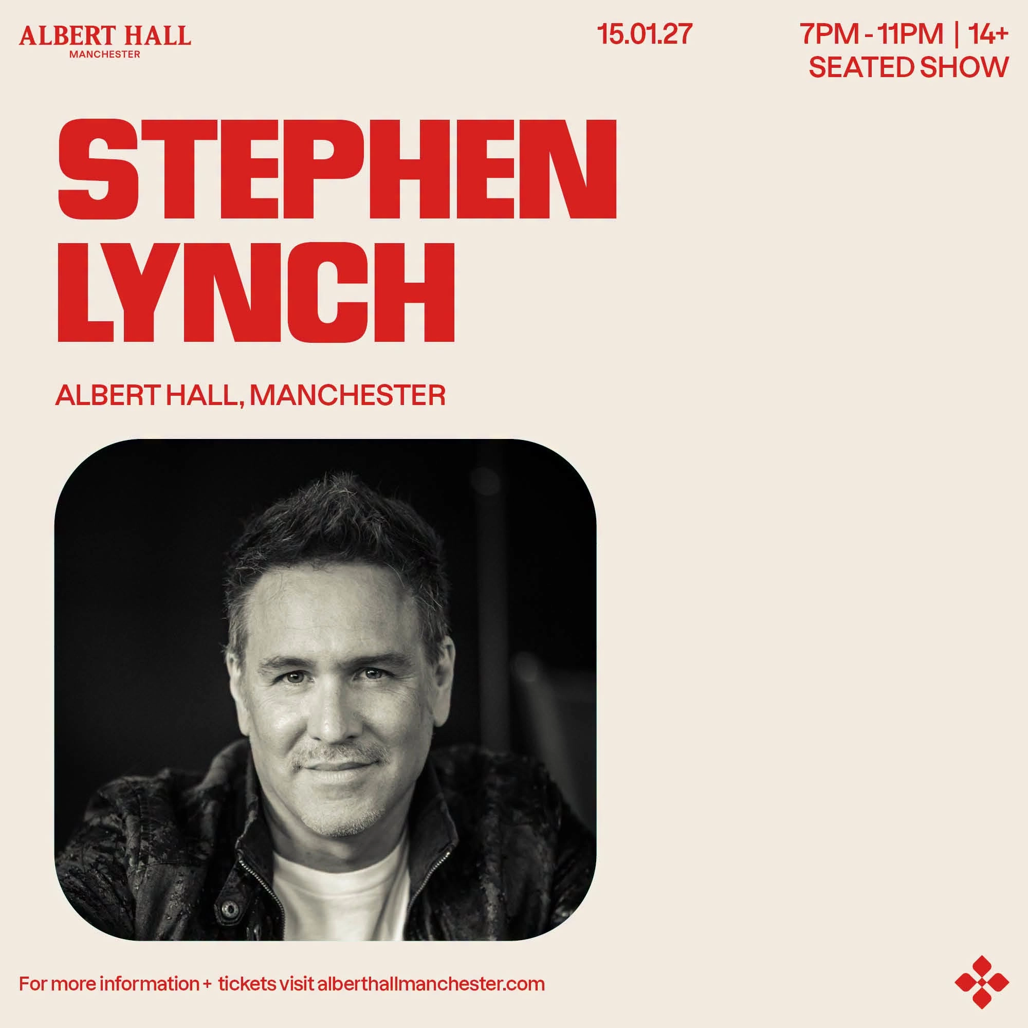 Stephen Lynch at Albert Hall Manchester Tickets