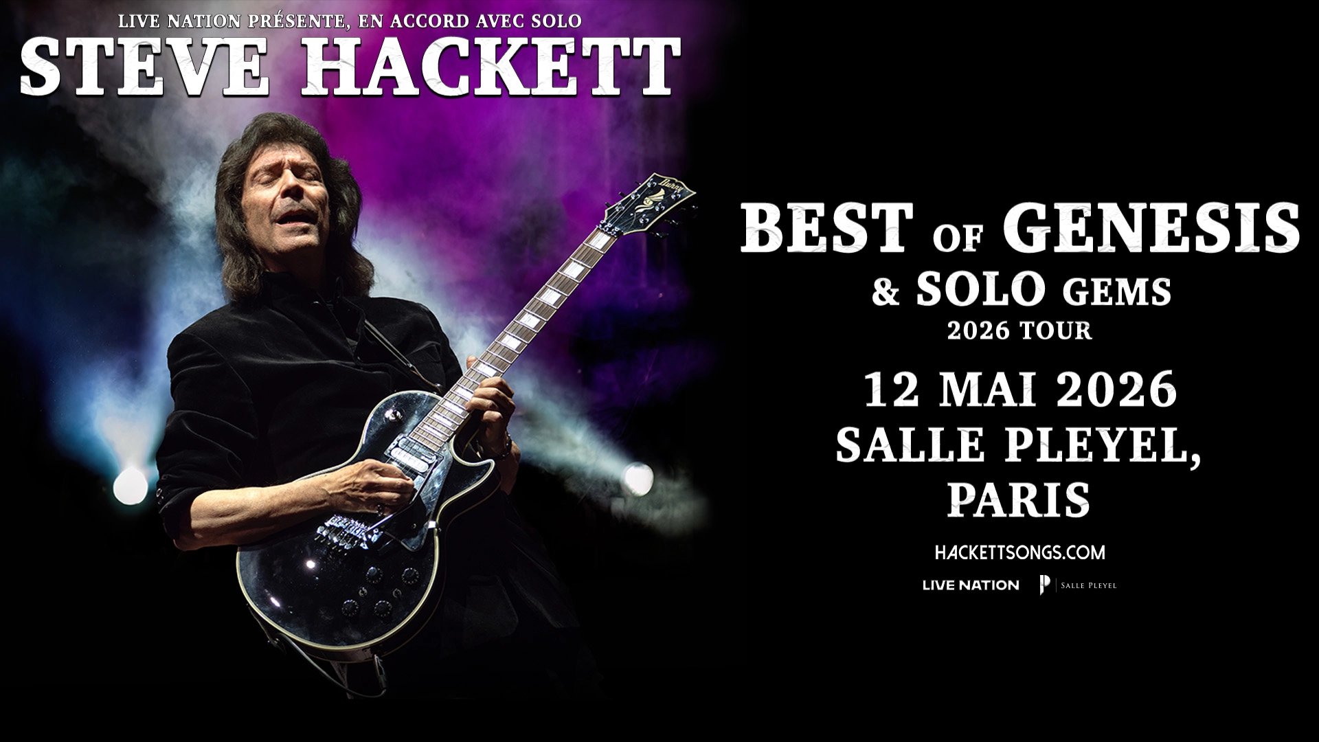 Billets Steve Hackett - Best Of Genesis Solo Gems Tour(Salle Pleyel - Paris)