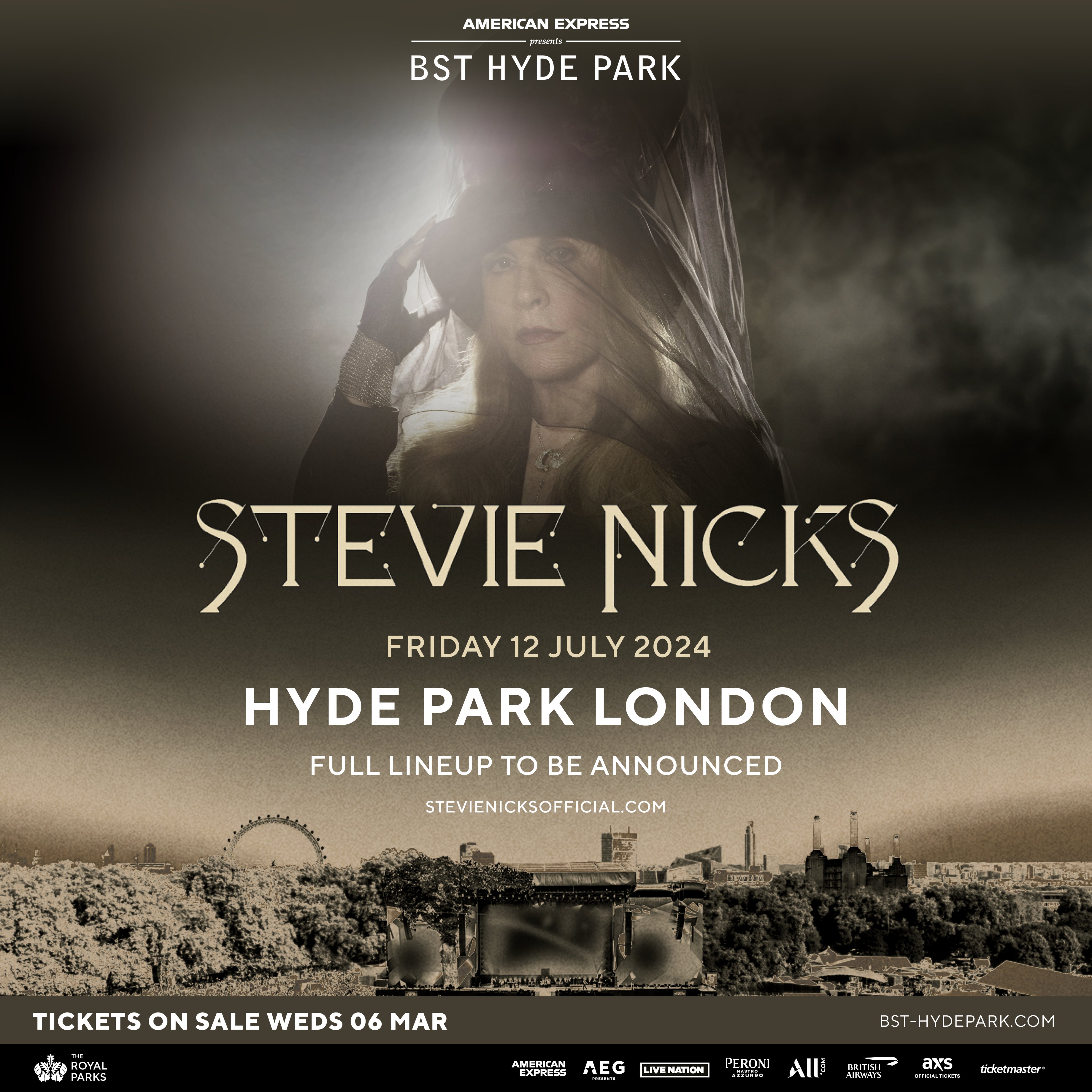 Billets Stevie Nicks (Hyde Park - Londres)