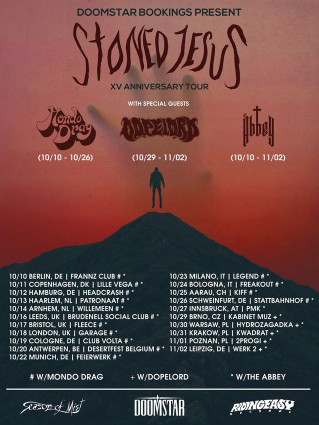 Stoned Jesus - Xv Anniversary Tour in der HeadCRASH Tickets