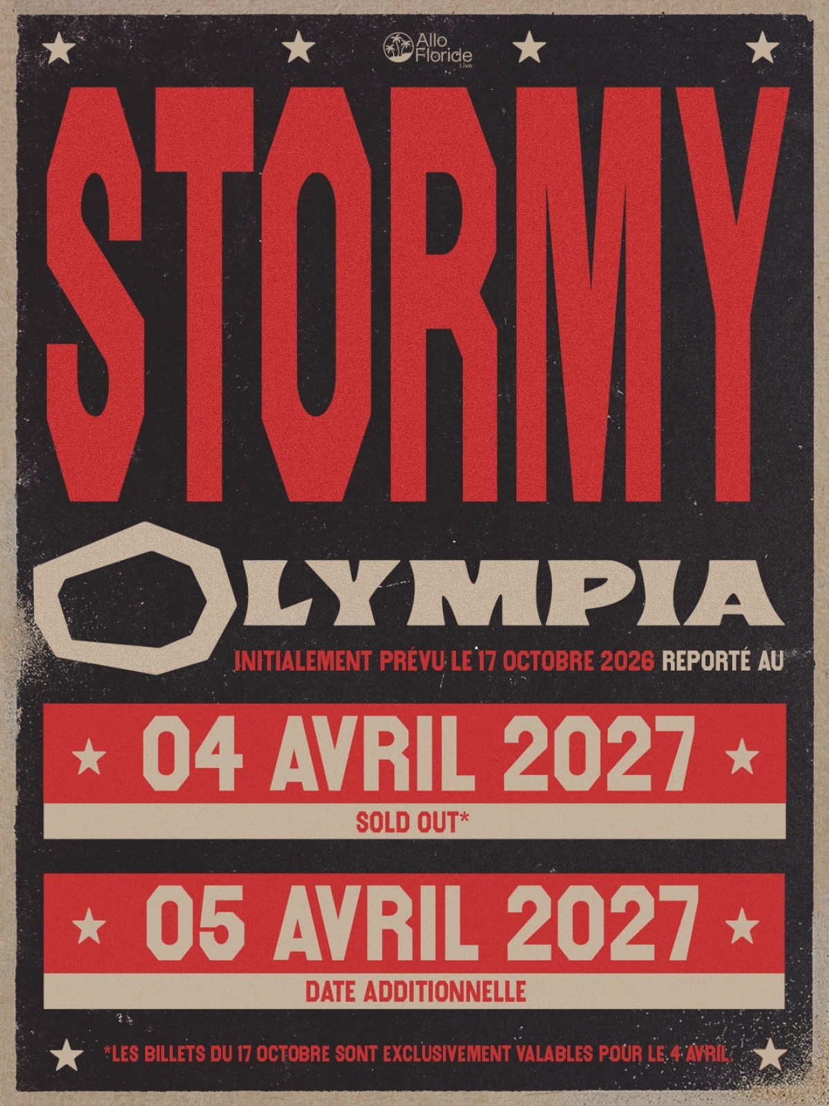 Billets Stormy (Olympia - Paris)