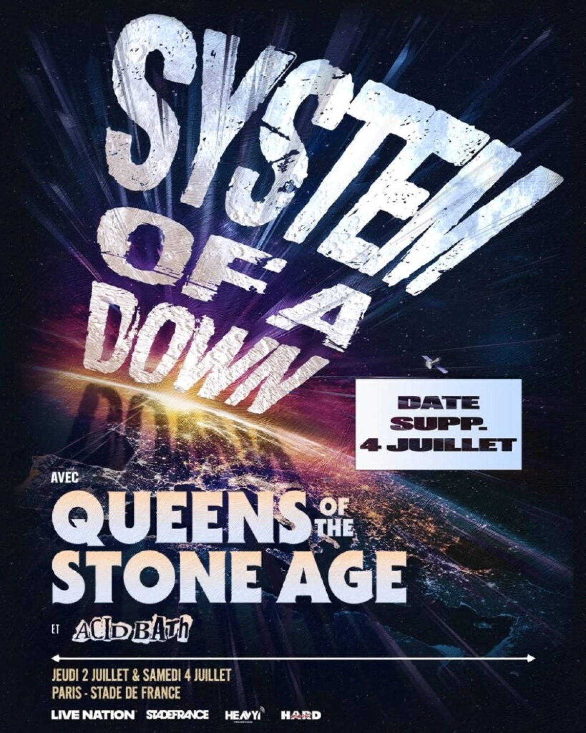 Billets System of a Down (Stade de France - Paris)