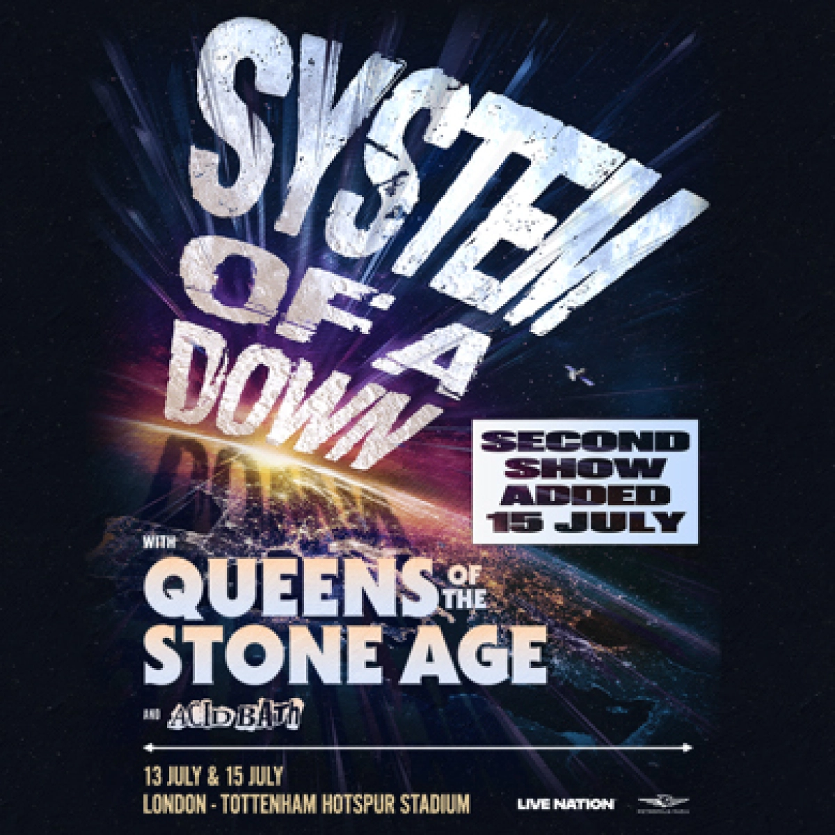 Billets System of a Down (Tottenham Hotspur Stadium - Londres)
