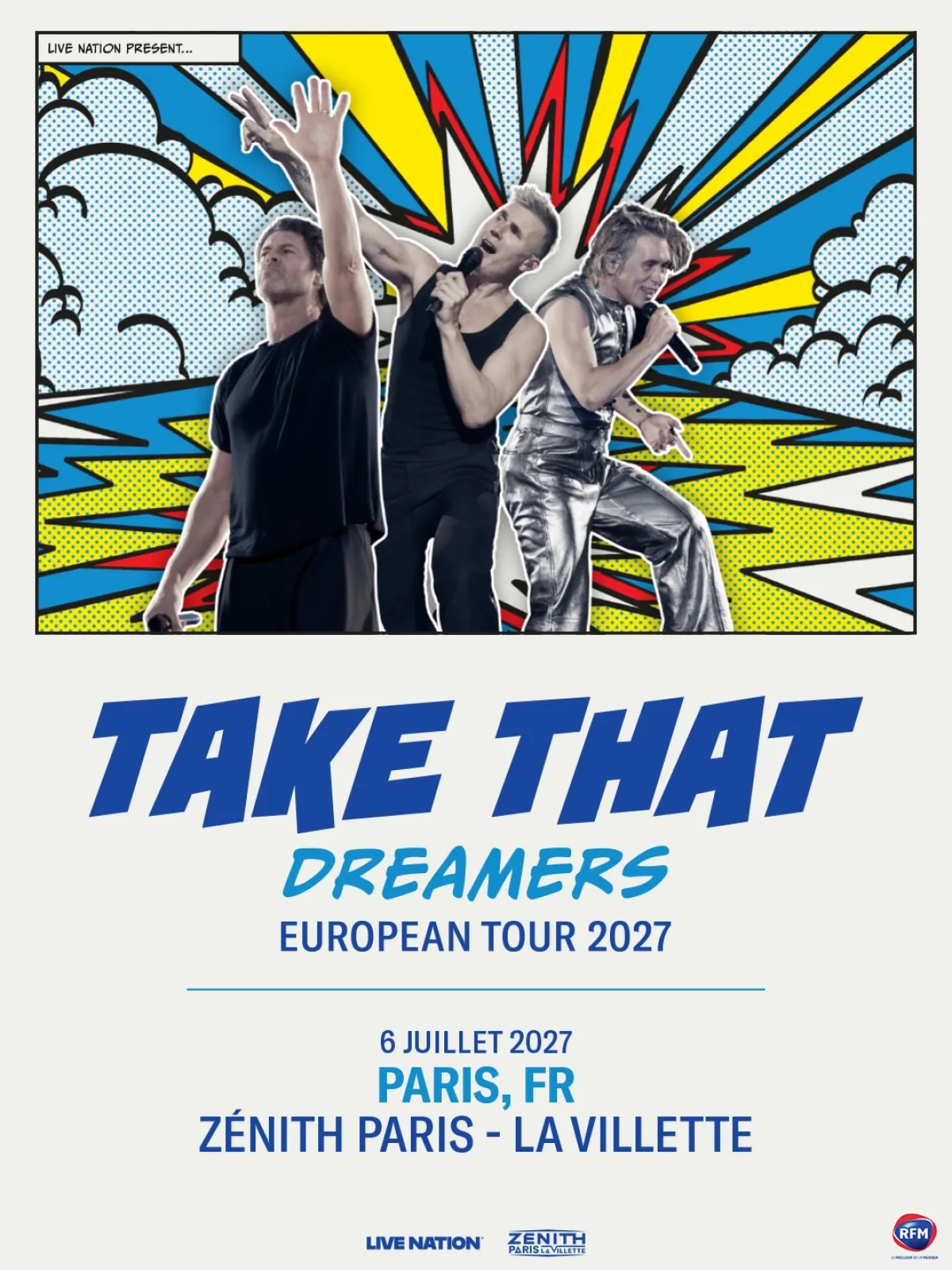 Billets Take That (Zenith Paris - Paris)