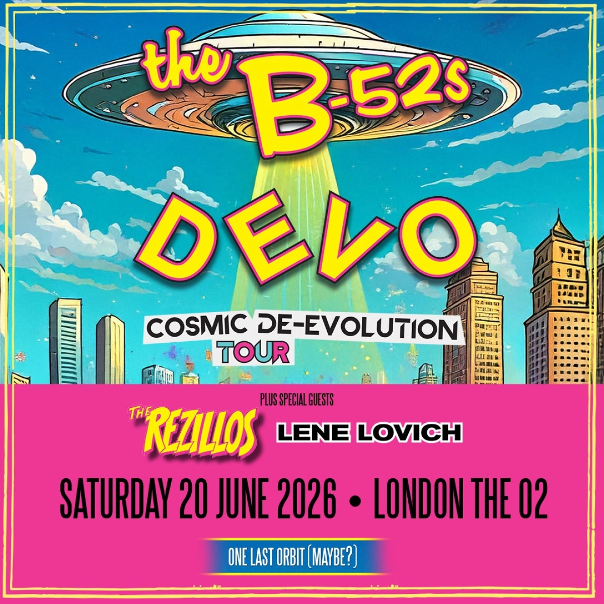 The B-52s - Devo at The O2 Arena Tickets
