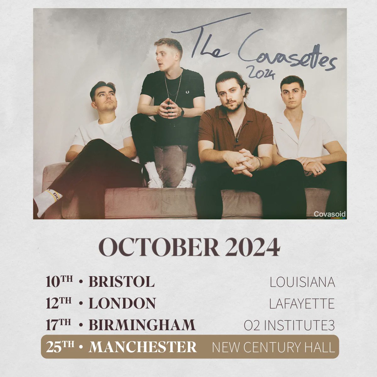 The Covasettes en Manchester New Century Hall Tickets