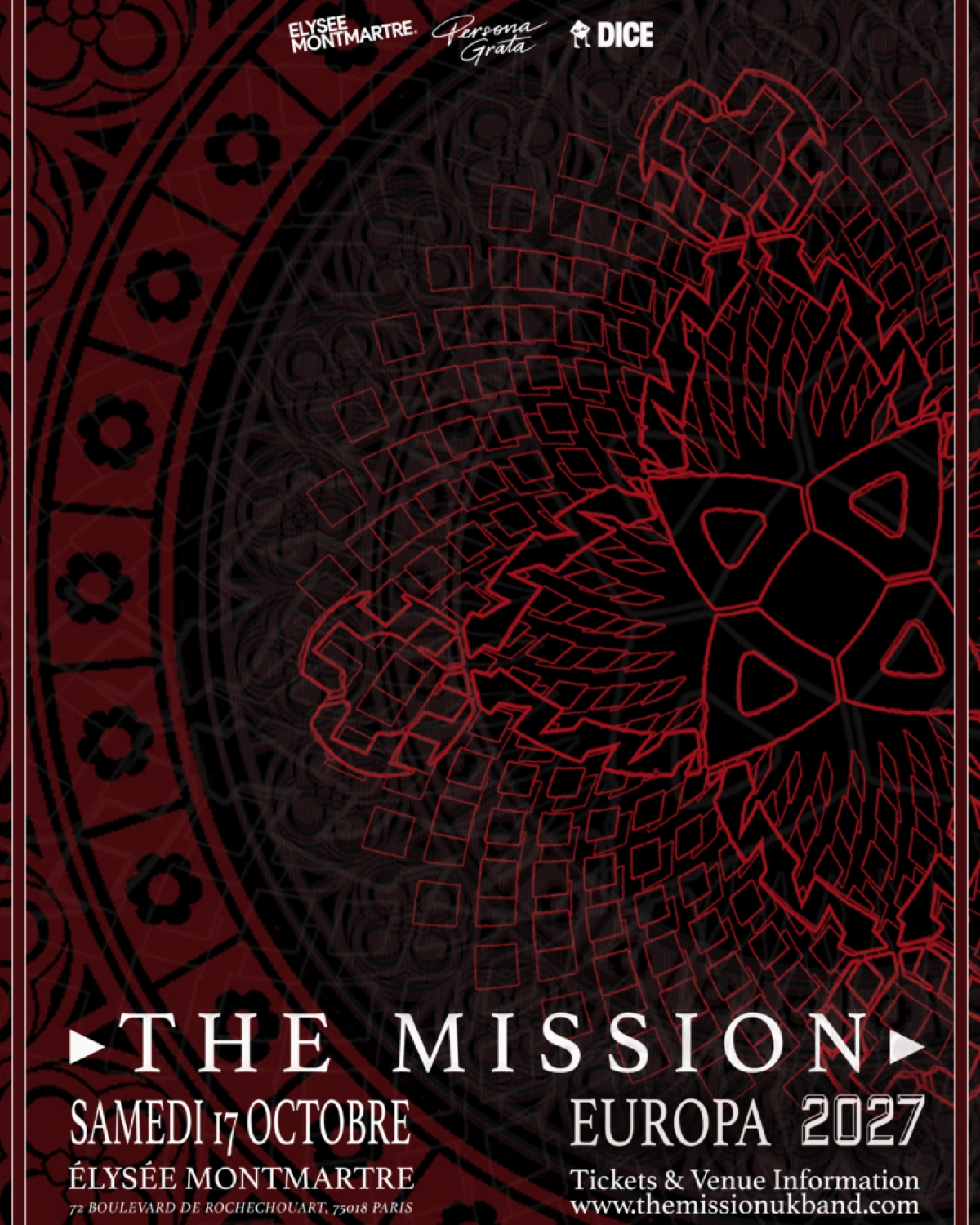 Billets The Mission (Elysee Montmartre - Paris)