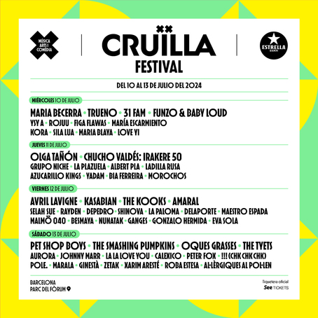 Billets The Smashing Pumpkins - Oques Grasses - Festival Cruïlla 2024 (Parc del Forum Barcelona - Barcelone)
