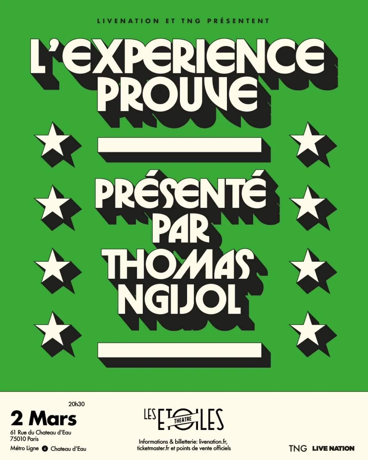 Billets Thomas Ngijol (Les Etoiles - Paris)