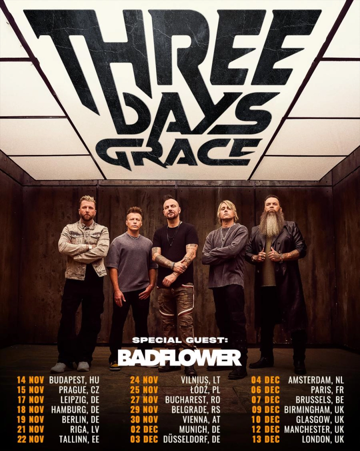 Three Days Grace - Badflower at Ancienne Belgique Tickets