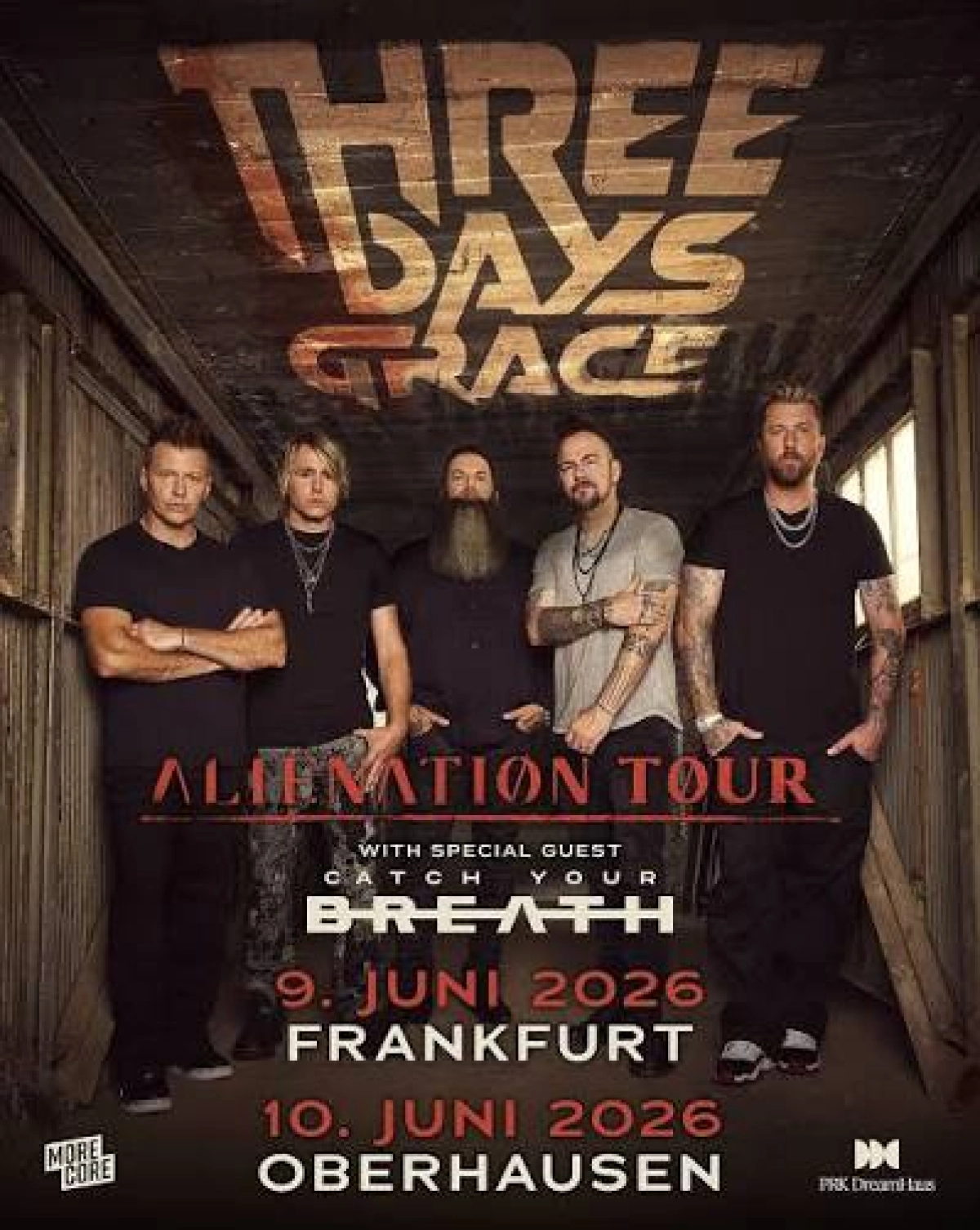 Billets Three Days Grace (Turbinenhalle Oberhausen - Oberhausen)