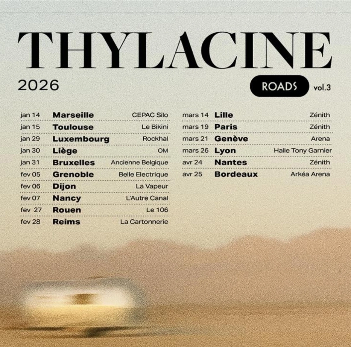 Billets Thylacine (Autre Canal - Nancy)