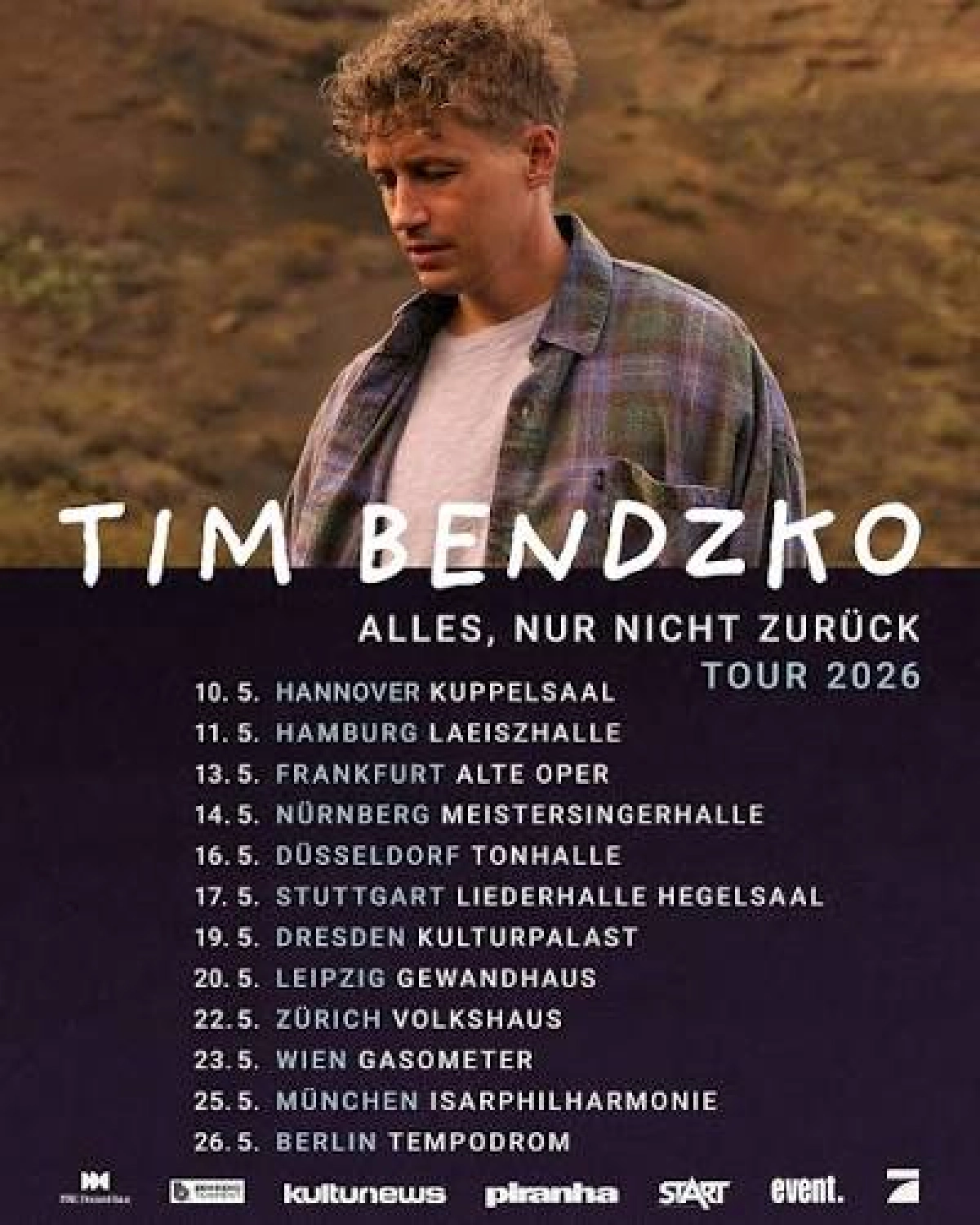 Tim Bendzko at Laeiszhalle Hamburg Tickets