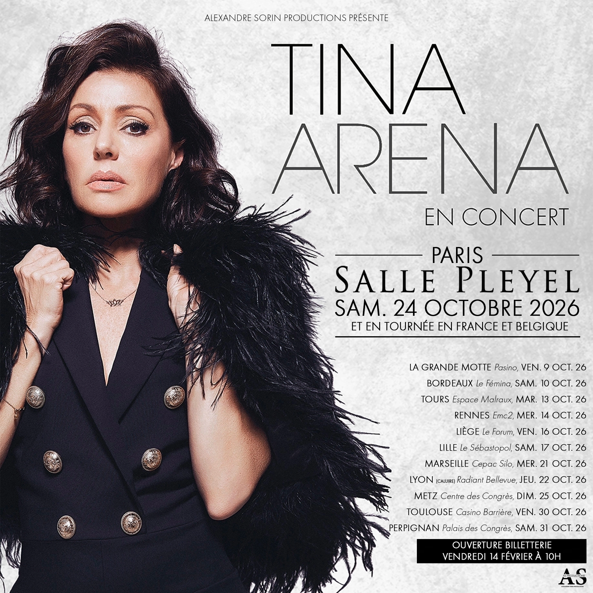 Billets Tina Arena (Palais Des Congres Perpignan - Perpignan)