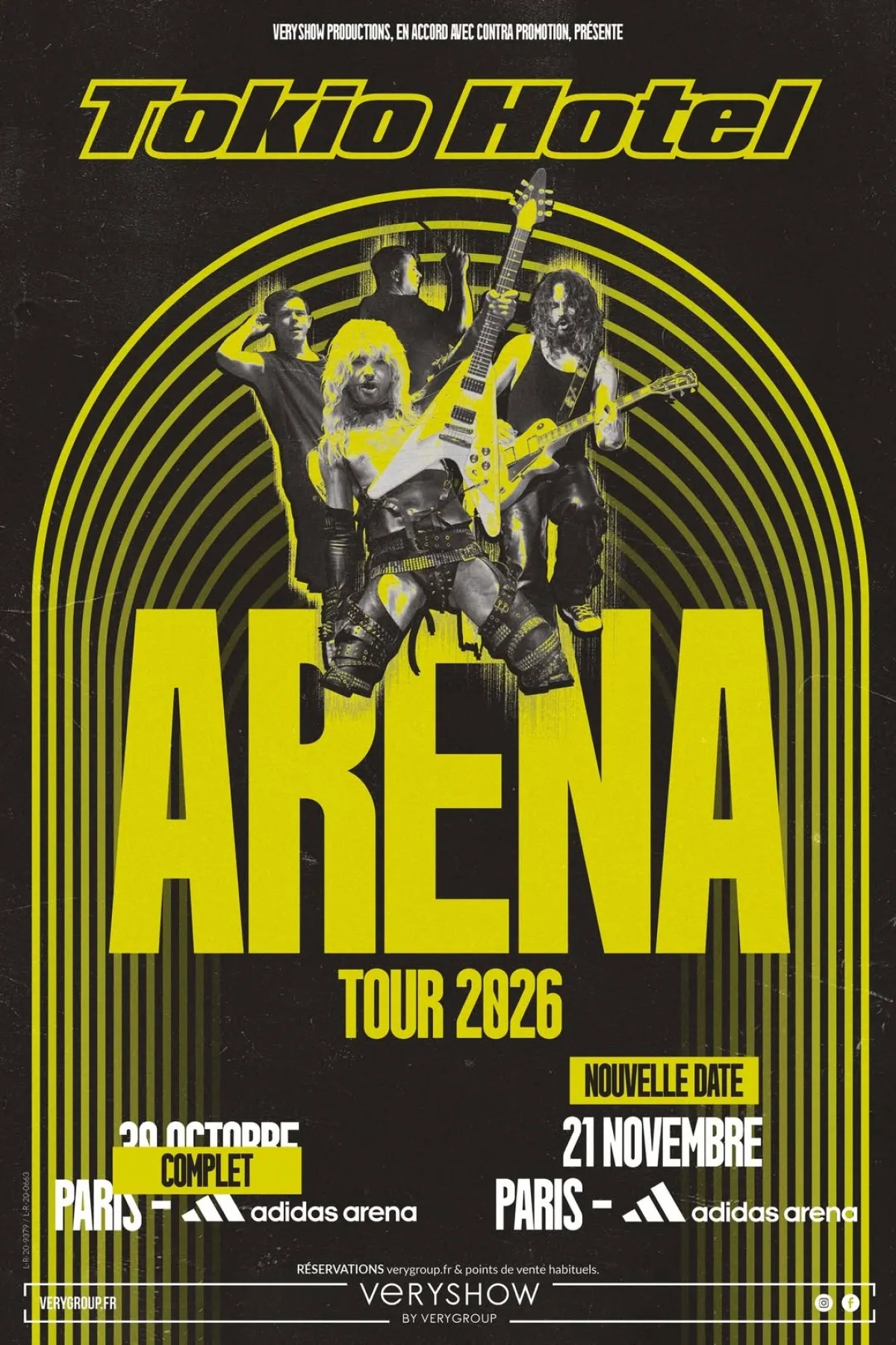 Billets Tokio Hotel (Adidas Arena - Paris)