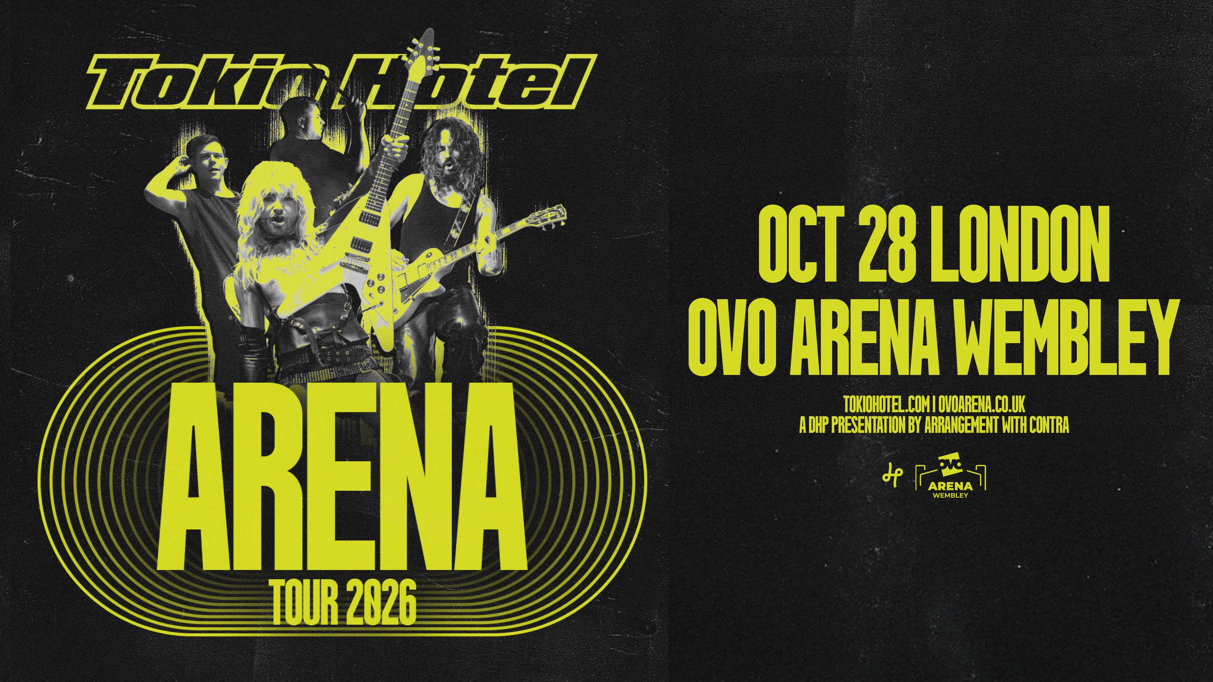 Billets Tokio Hotel (OVO Arena Wembley - Londres)