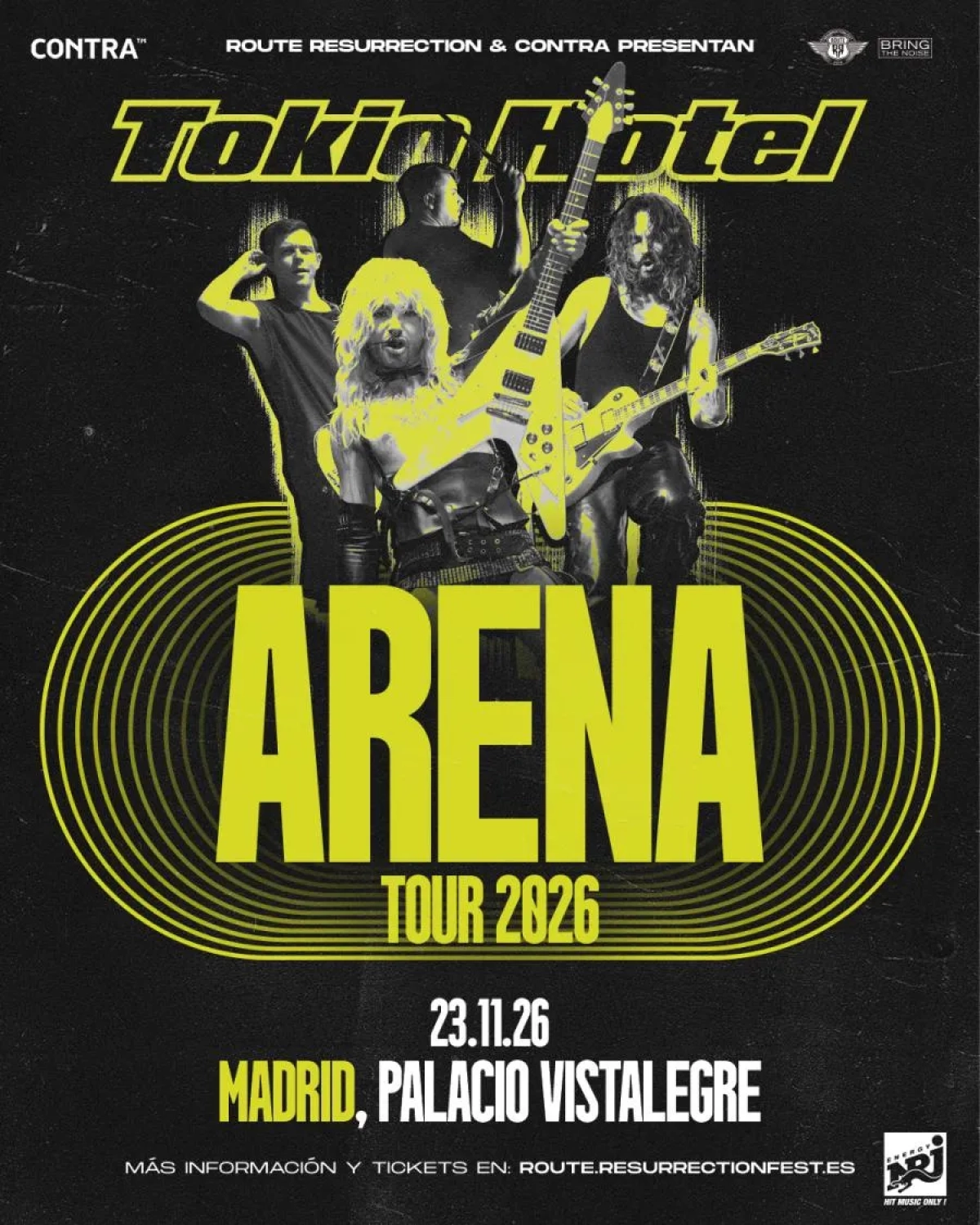 Billets Tokio Hotel (Palacio Vistalegre - Madrid)