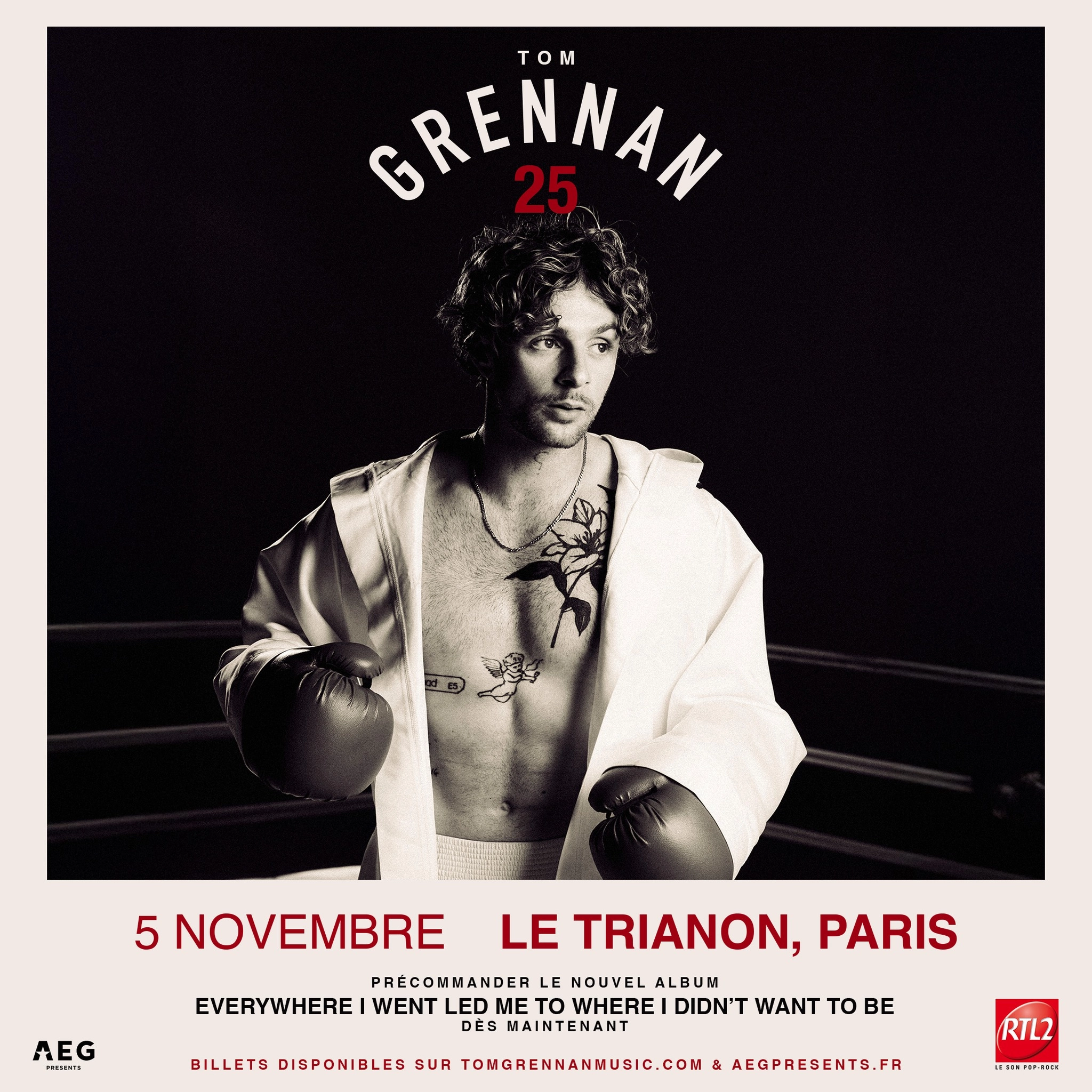 Billets Tom Grennan (Le Trianon - Paris)