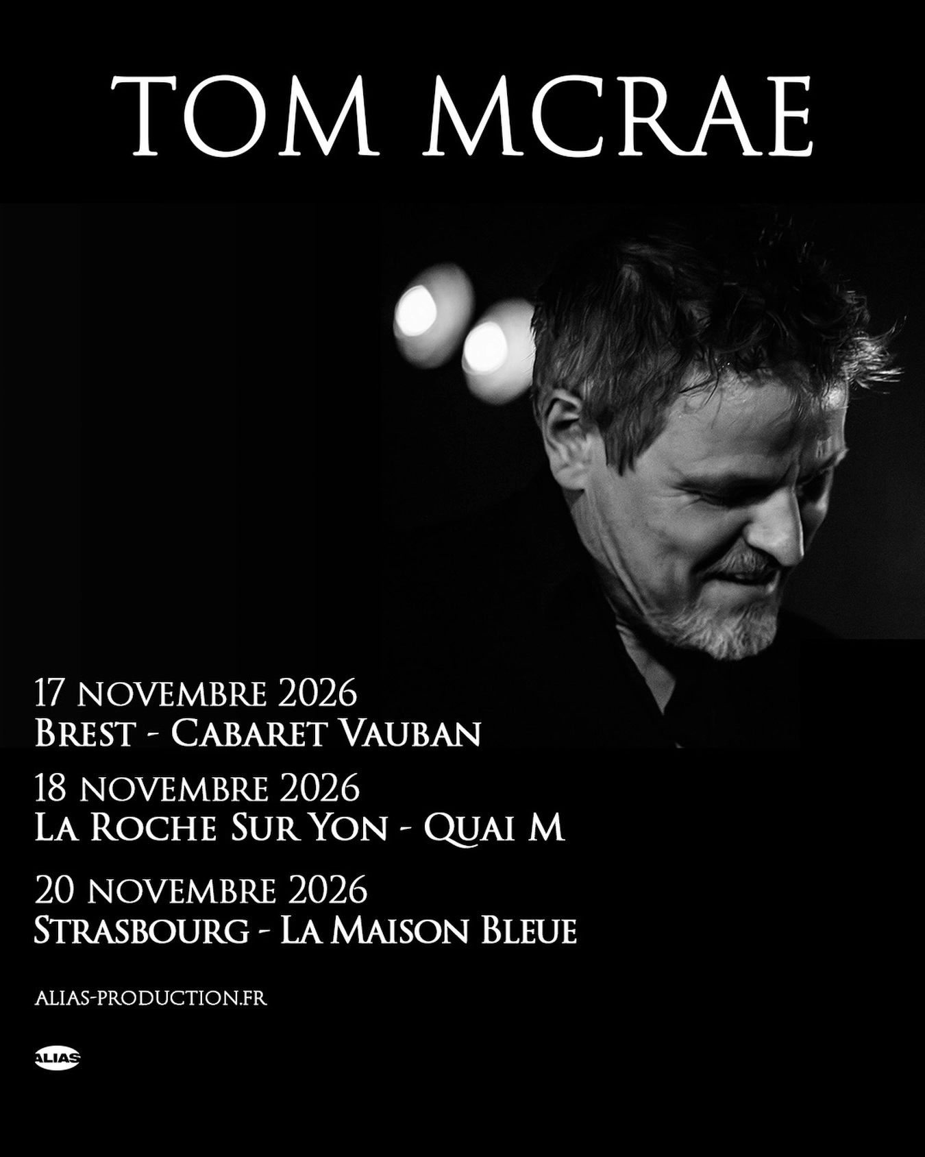 Billets Tom McRae (Cabaret Vauban - Brest)