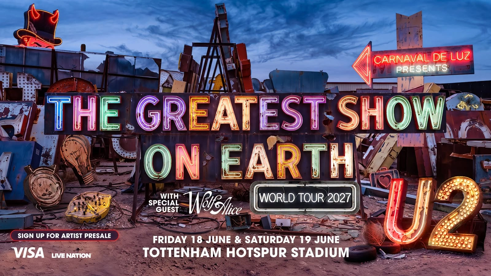 Billets U2 (Tottenham Hotspur Stadium - Londres)