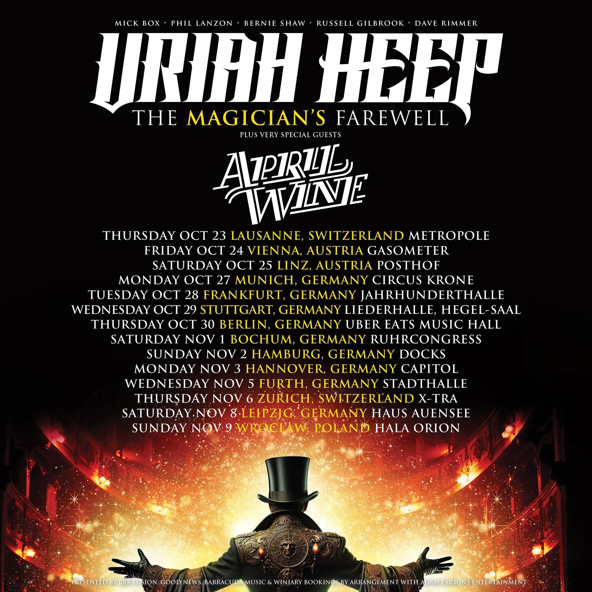 Billets Uriah Heep (Haus Auensee - Leipzig)