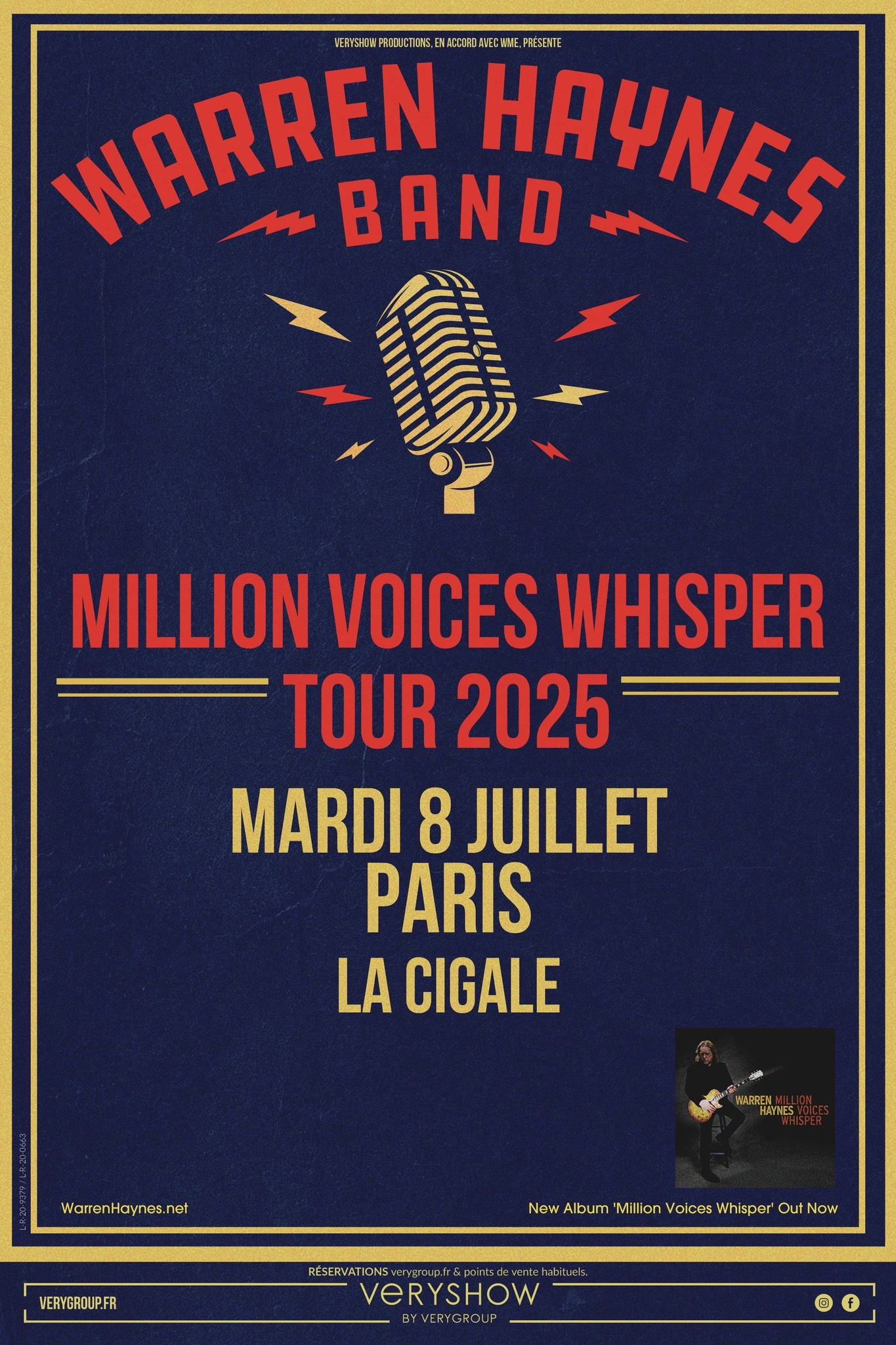Billets Warren Haynes Band (La Cigale - Paris)