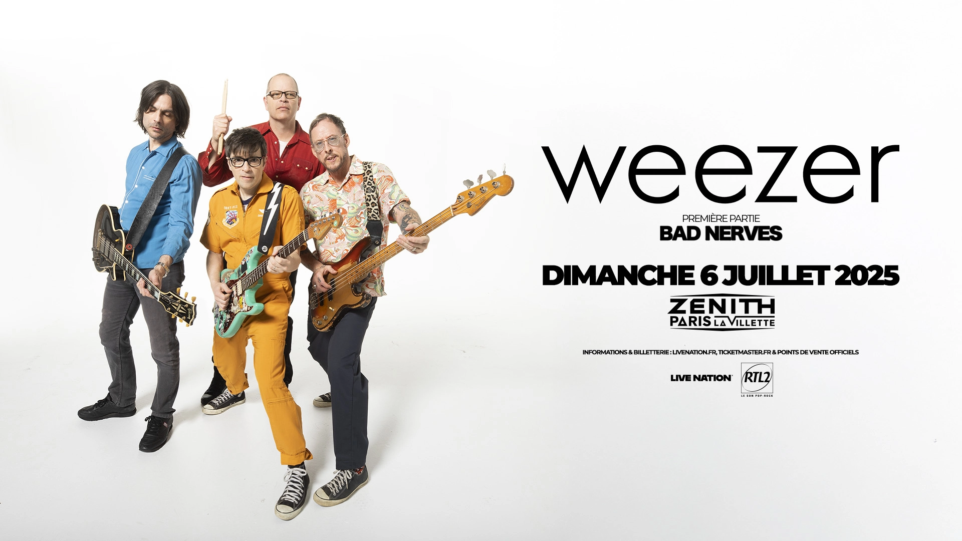 Weezer en Zenith Paris Tickets