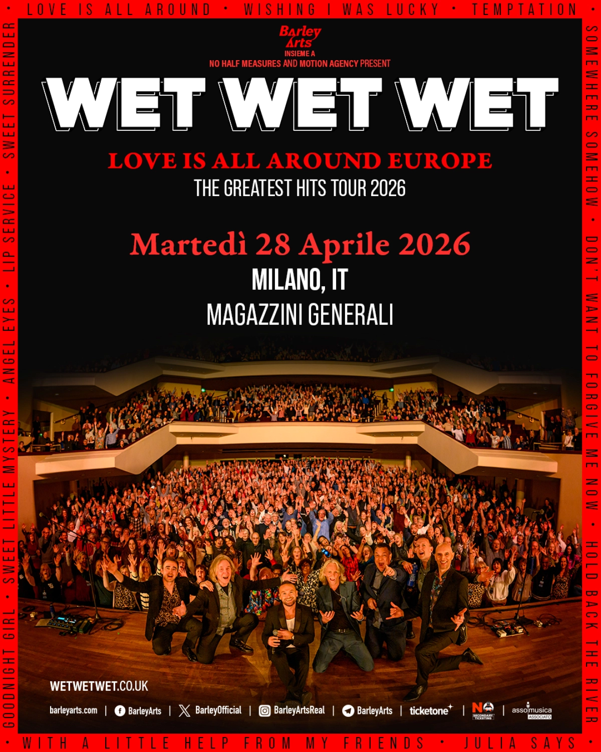 Billets Wet Wet Wet (Magazzini Generali - Milan)
