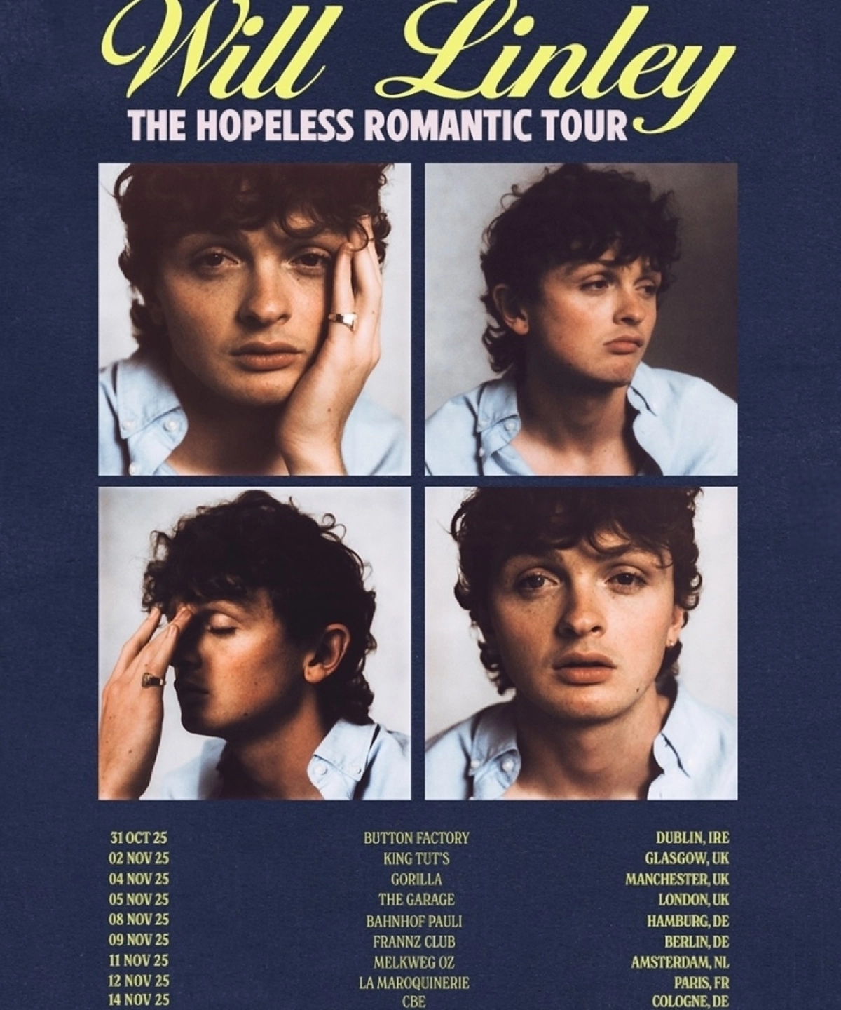 Billets Will Linley (Club Bahnhof Ehrenfeld - Cologne)
