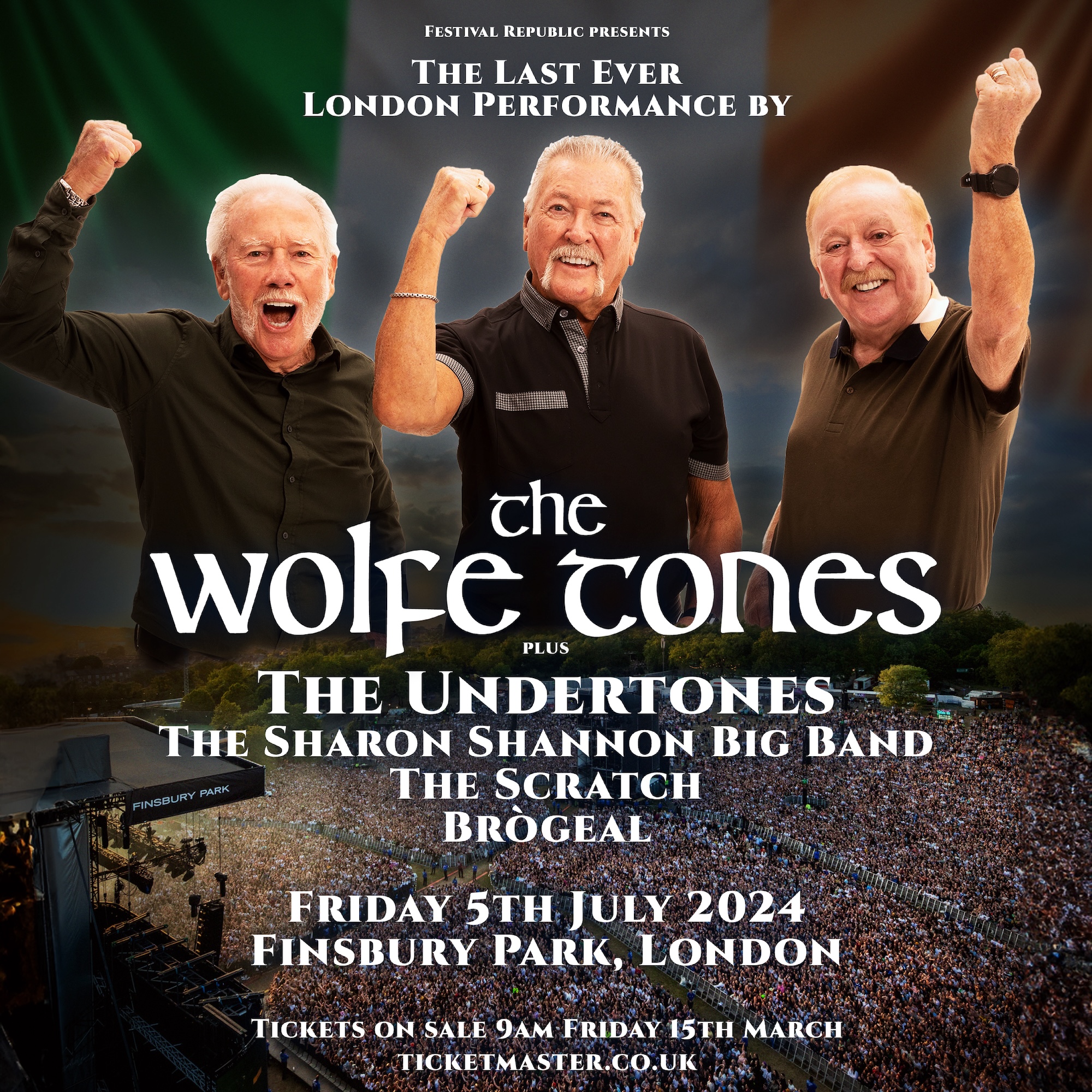 Wolfe Tones at Finsbury Park Tickets