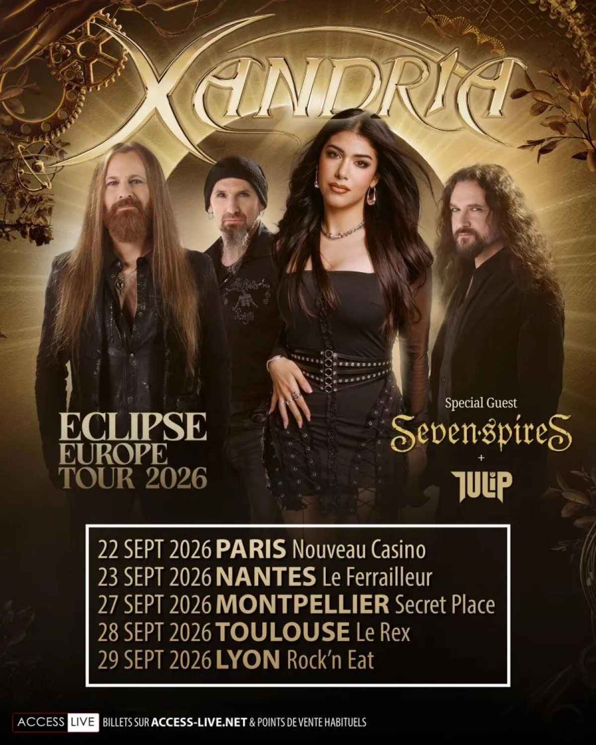 Xandria at Le Ferrailleur Tickets