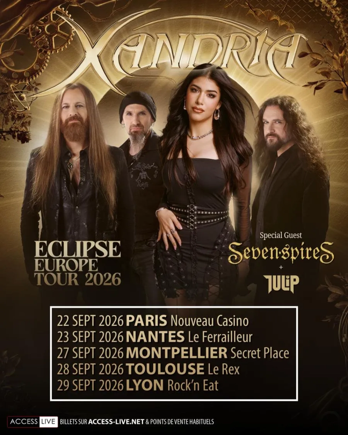 Xandria at Le Rex de Toulouse Tickets