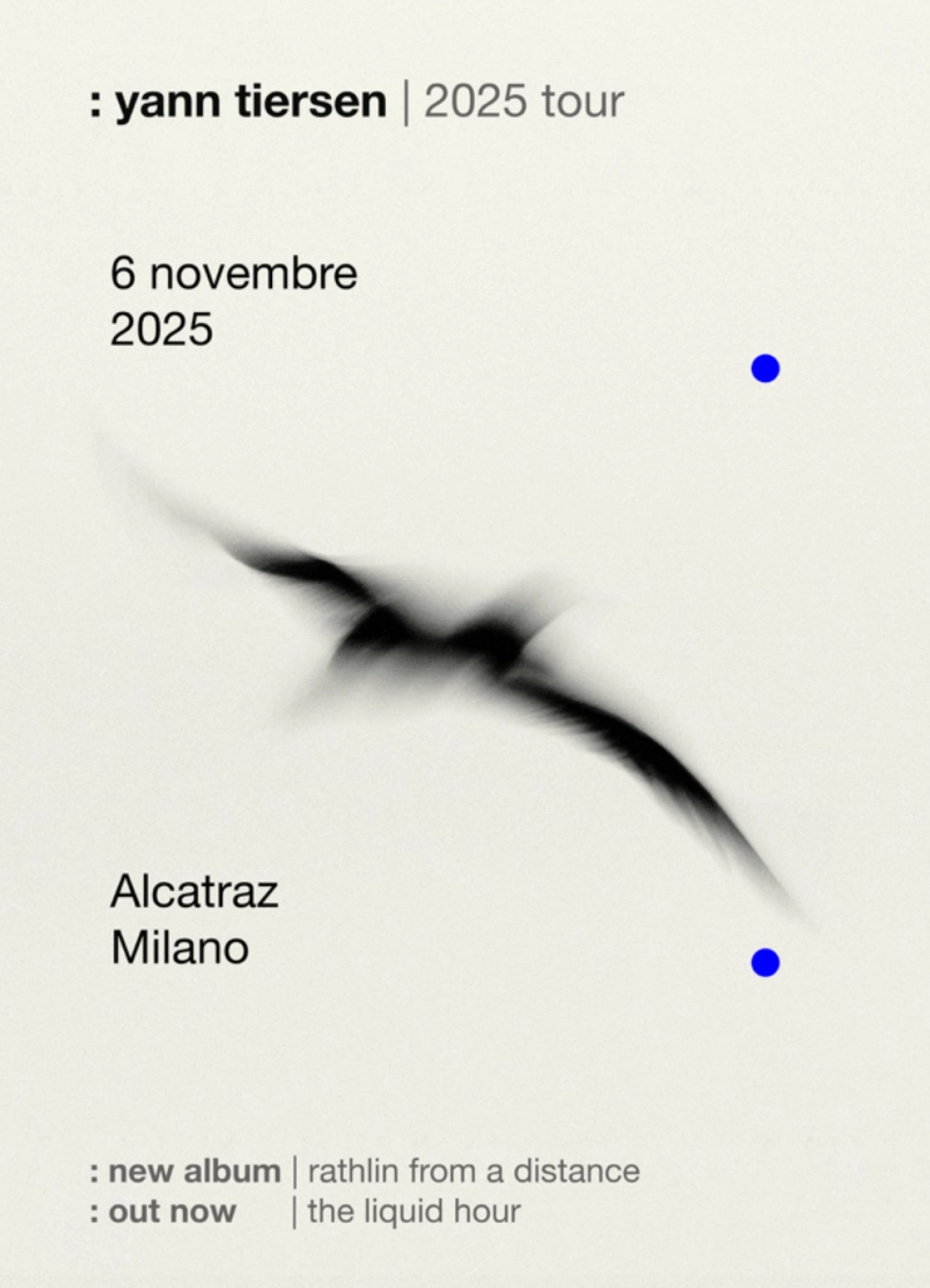Billets Yann Tiersen (Alcatraz Milan - Milan)